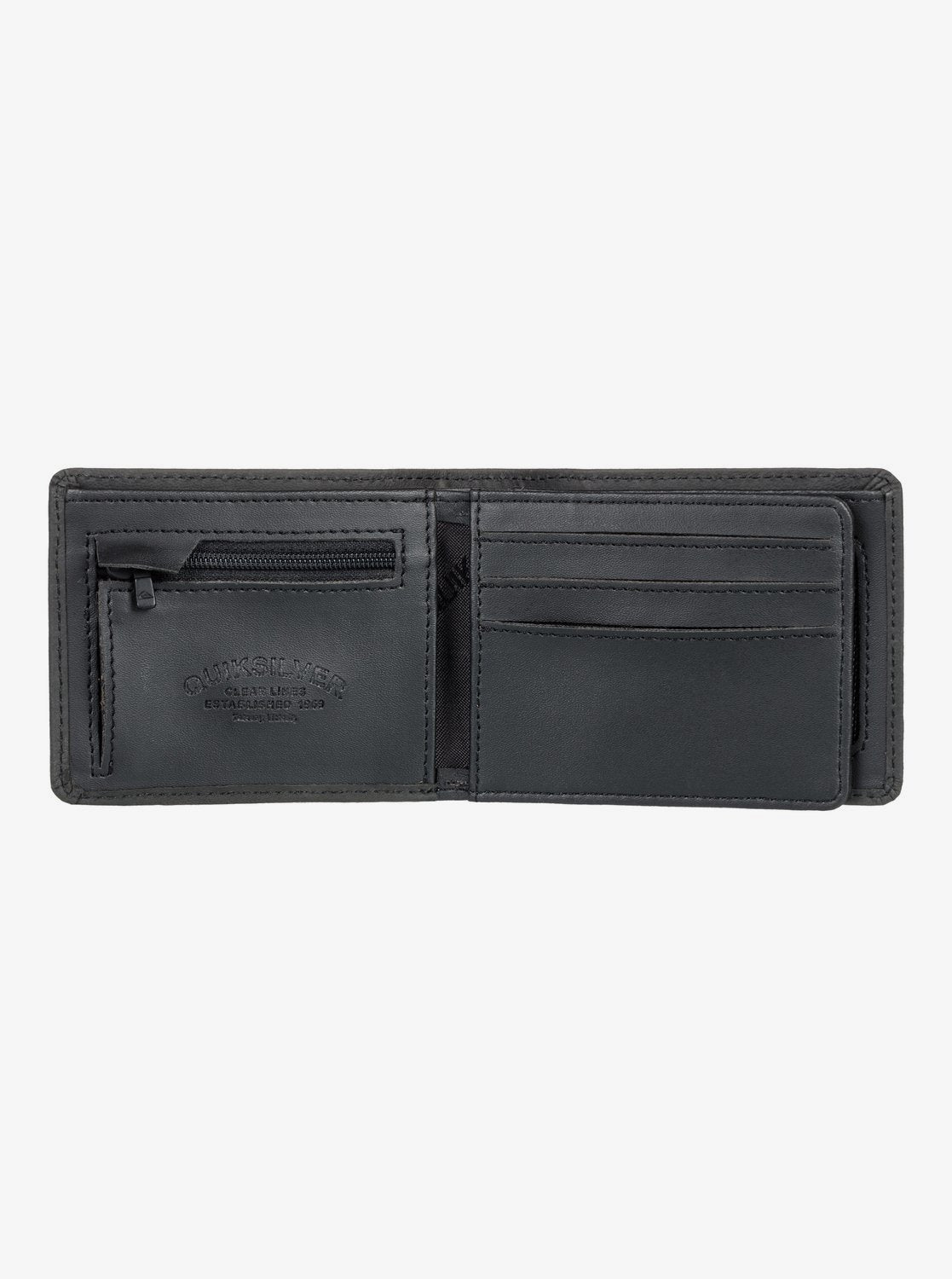 Quiksilver Mac Tri-Fold Leather Wallet Black