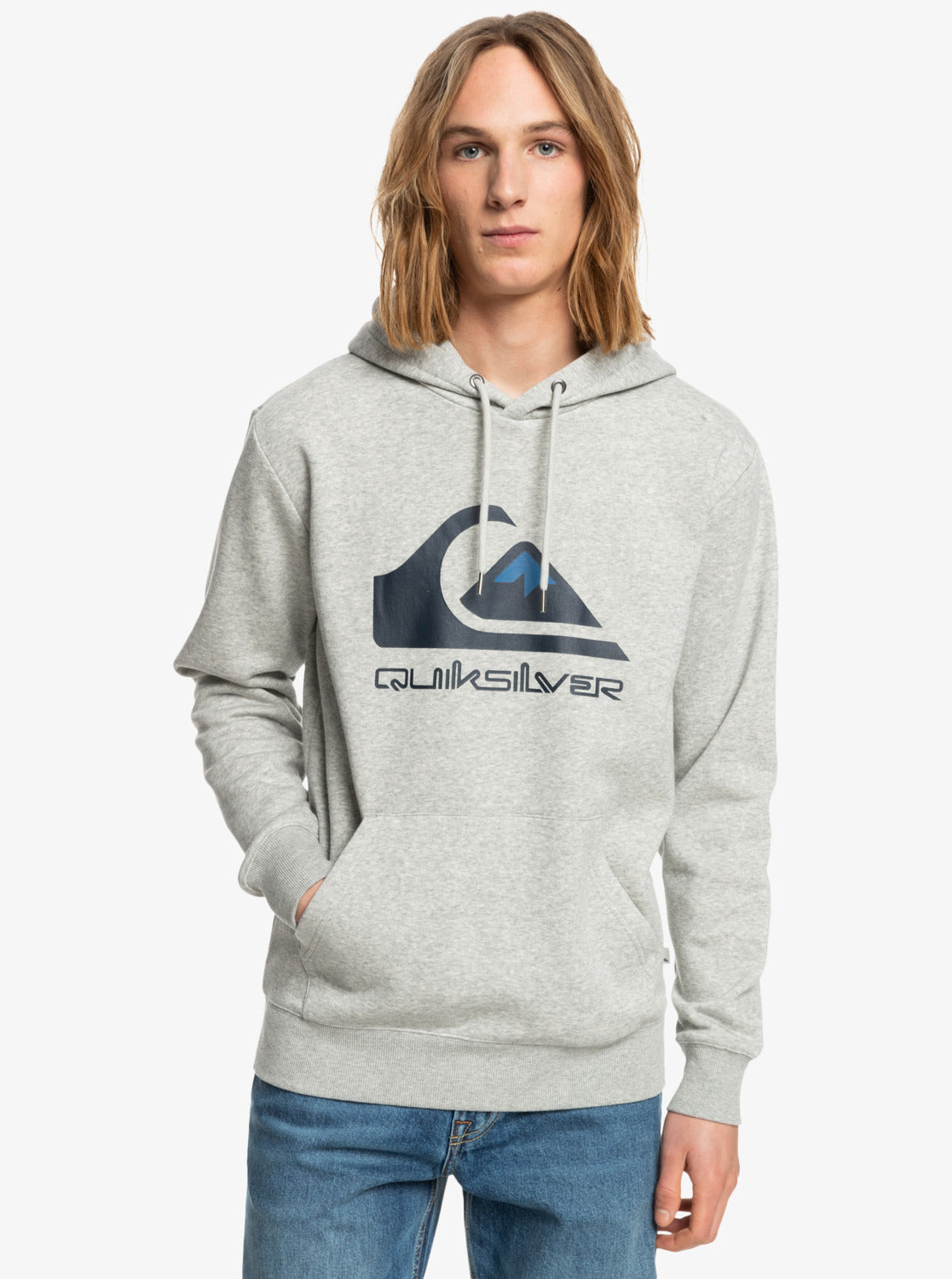 Quiksilver Mens Big Logo Fleece Athletic Heather