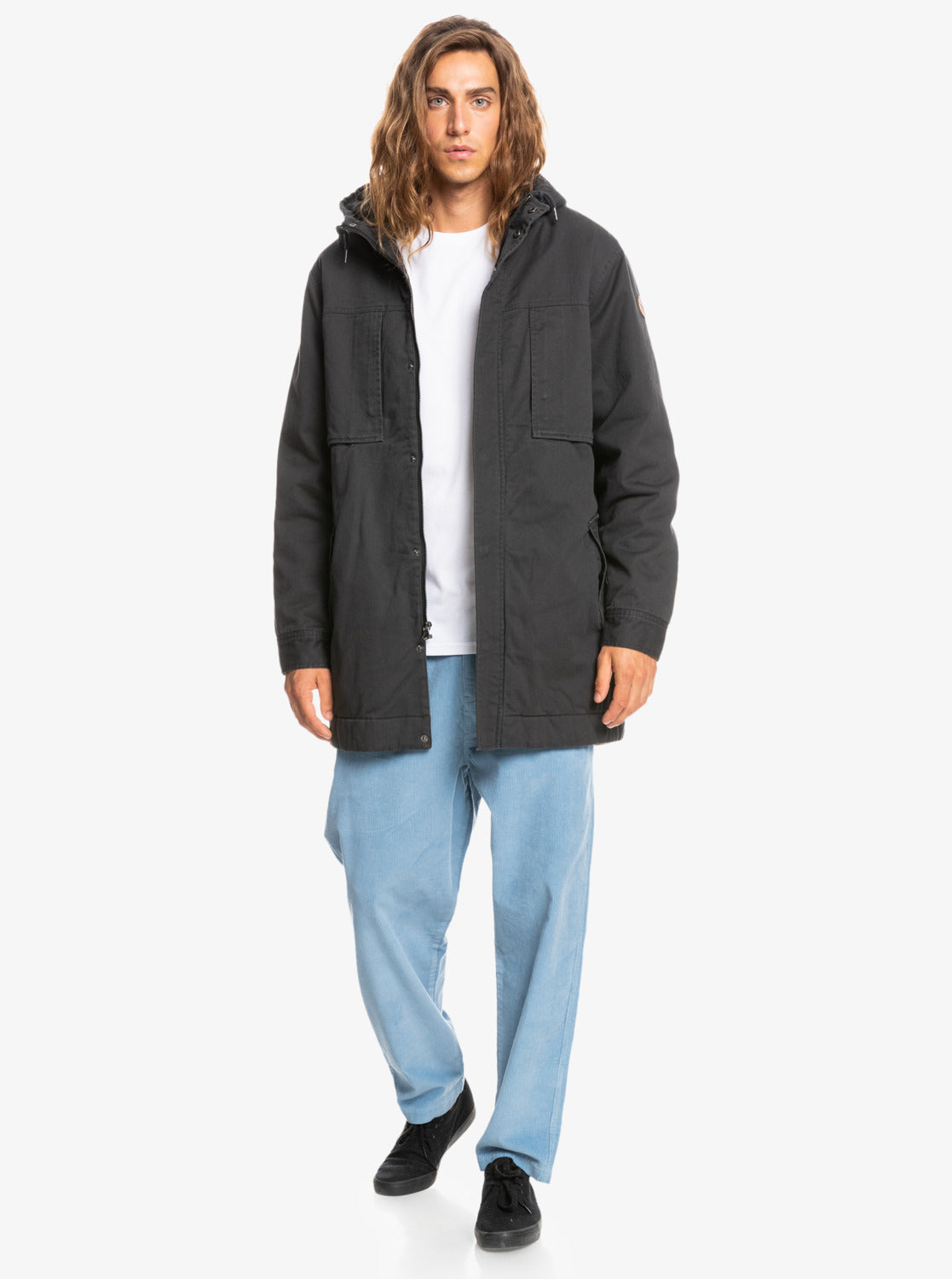 Quiksilver Mens Magesty Crush Hooded Jacket Tarmac