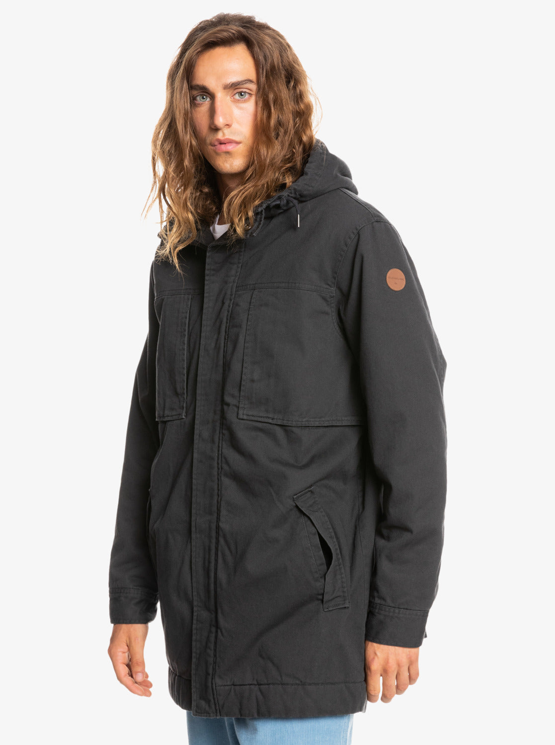 Quiksilver Mens Magesty Crush Hooded Jacket Tarmac