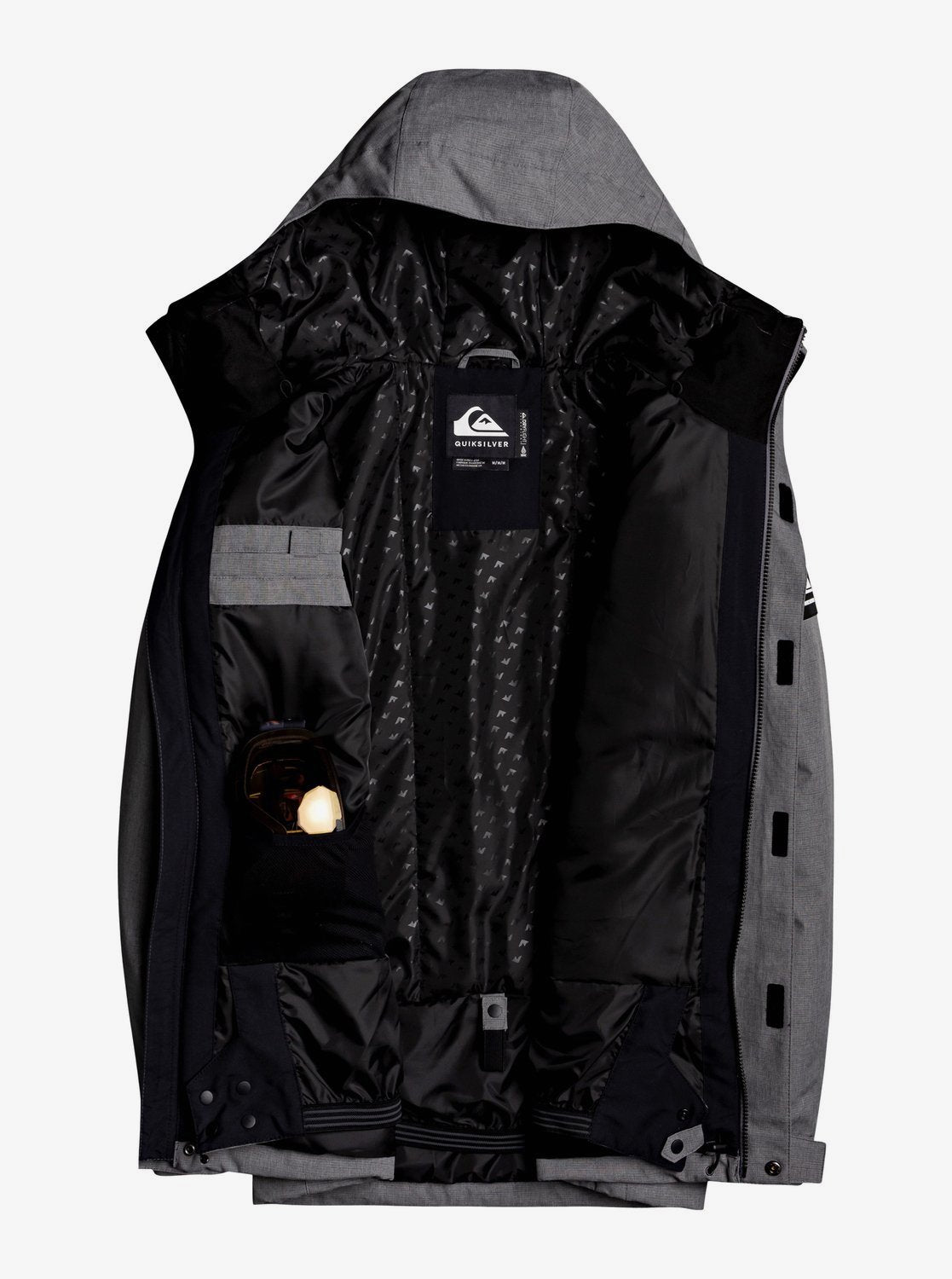 Quiksilver Mens Mission Solid Snow Jacket Heather grey