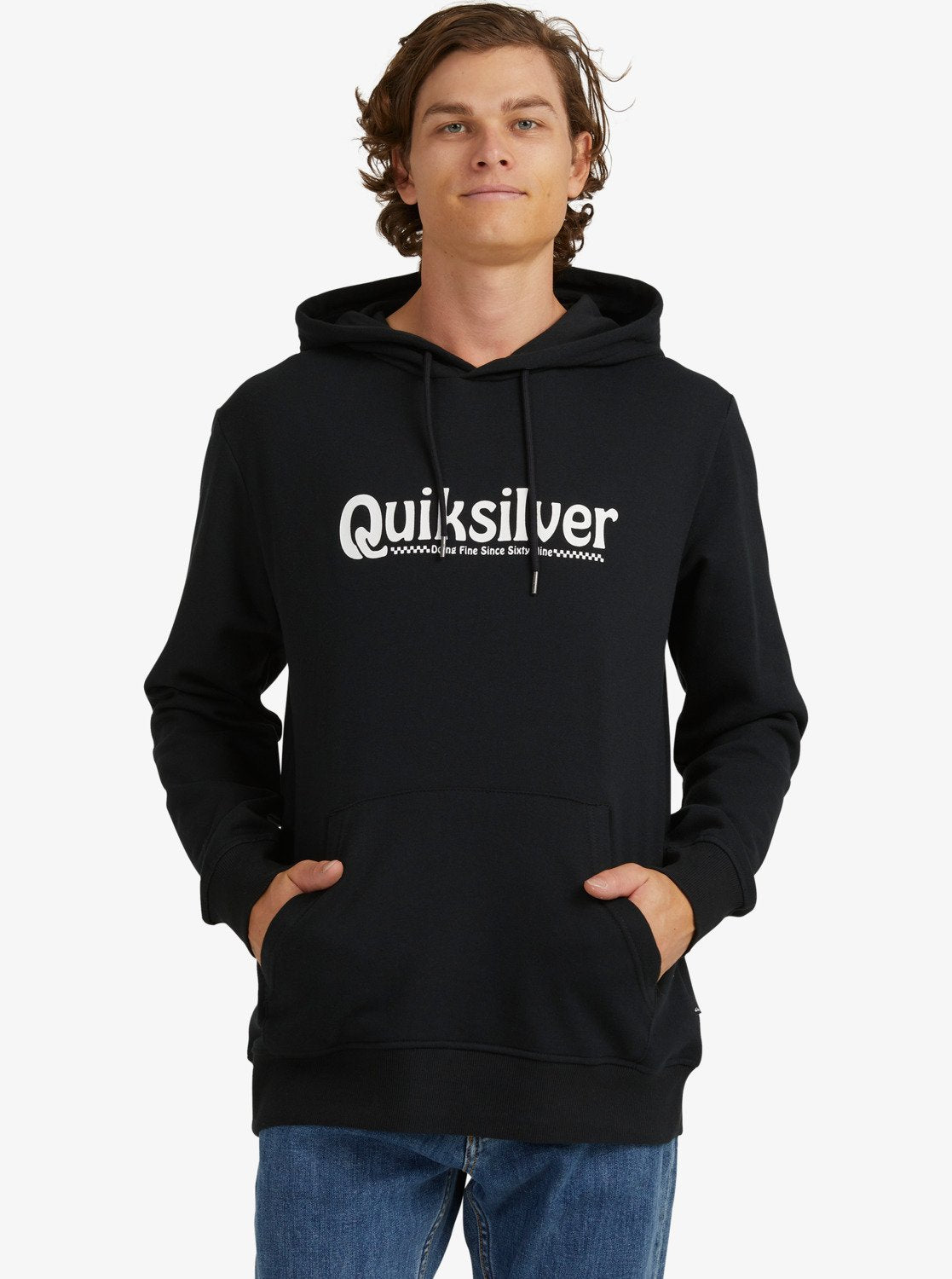 Quiksilver Mens Word Hoodie Black