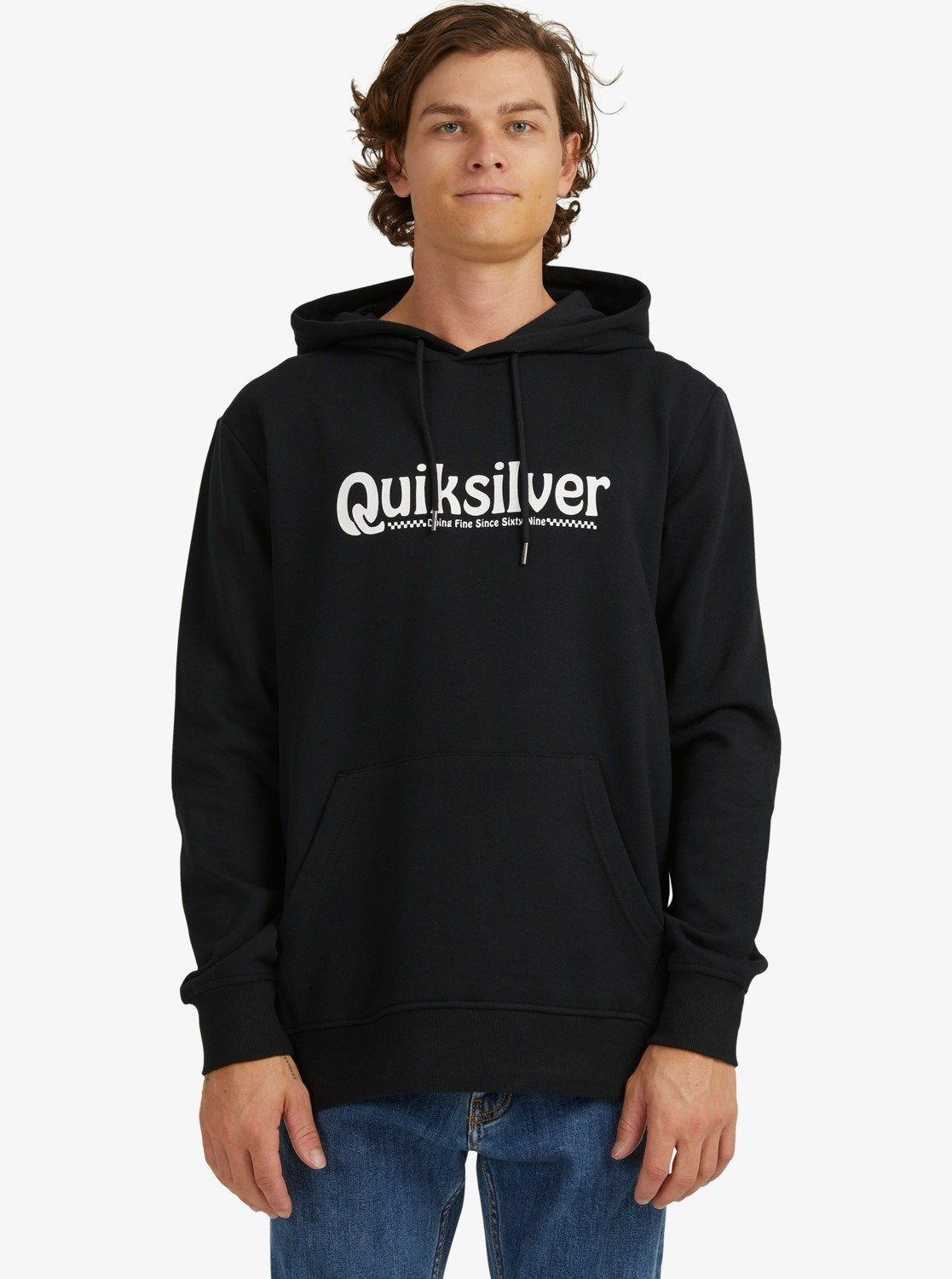 Quiksilver Mens Word Hoodie Black