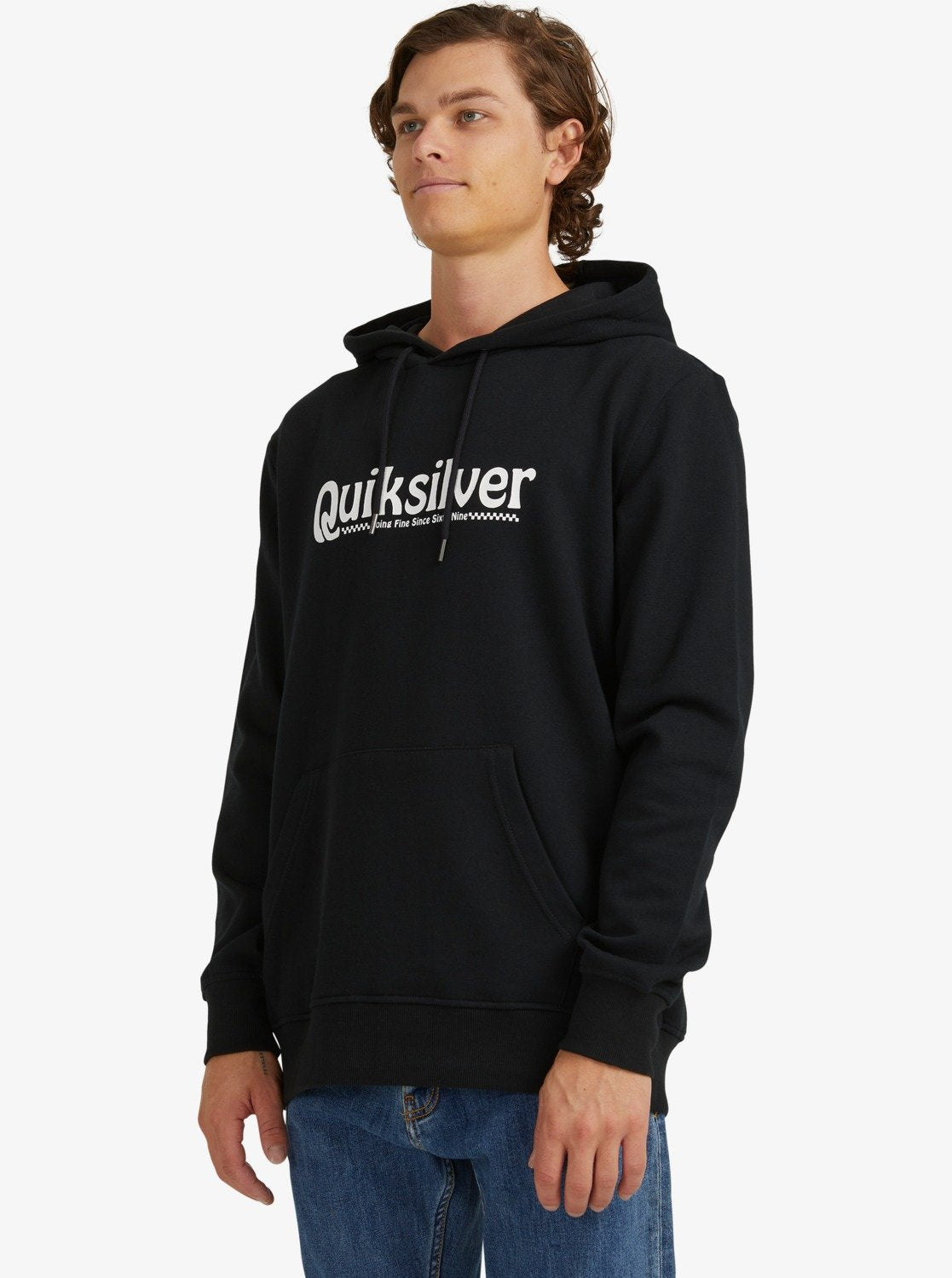 Quiksilver Mens Word Hoodie Black