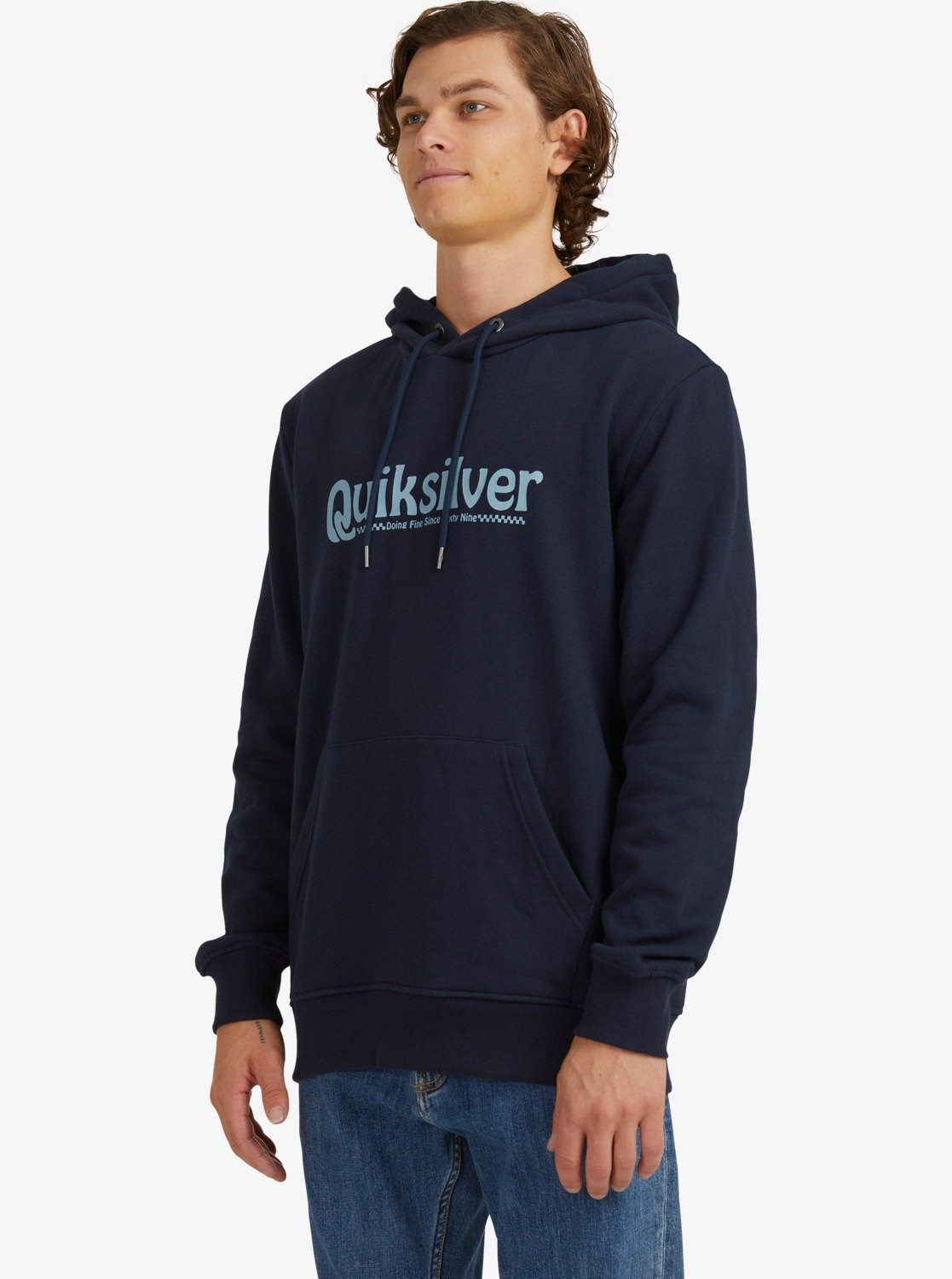 Quiksilver Mens Word Hoodie Navy blazer