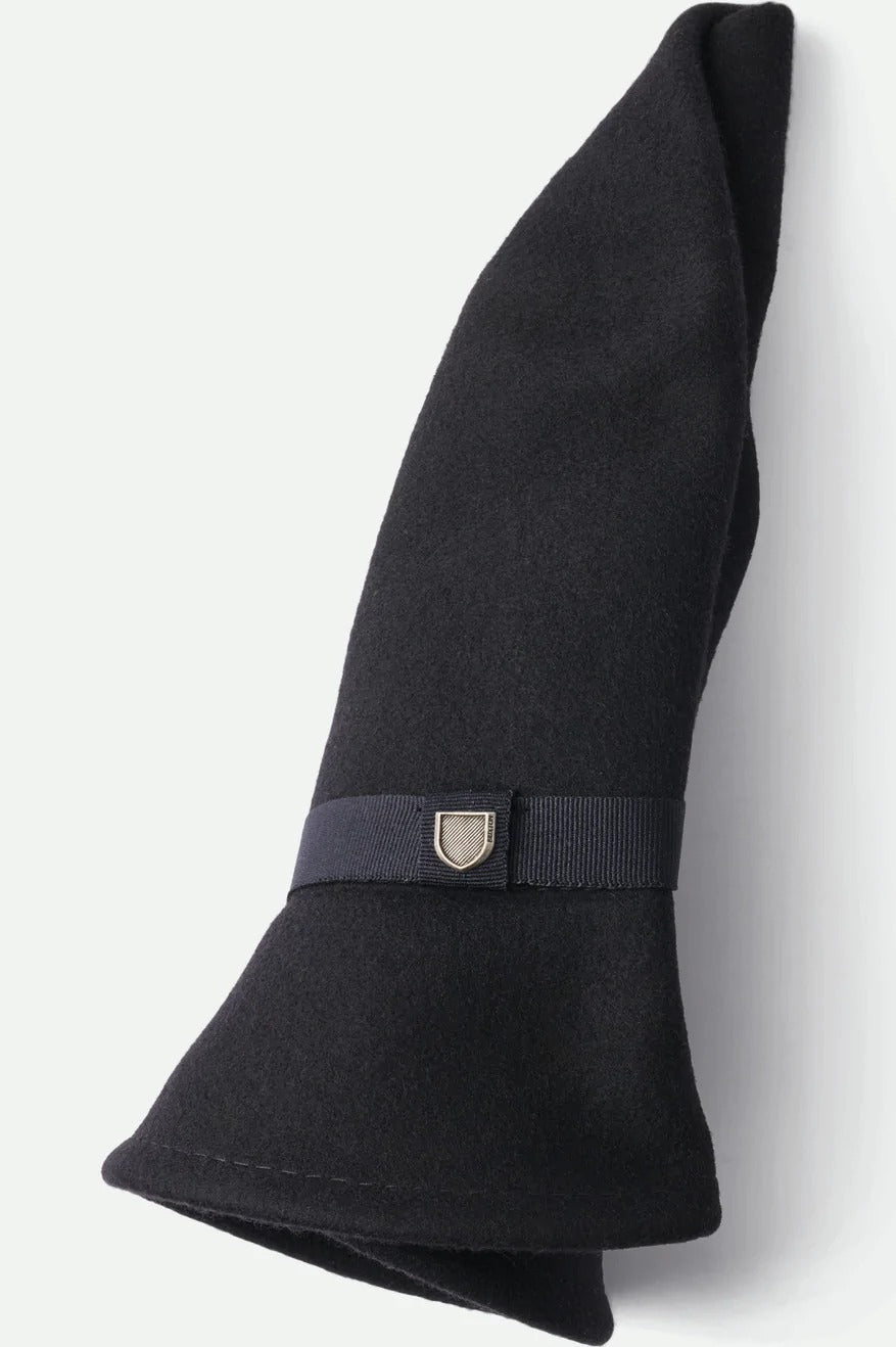 Wesley Packable Fedora Black/Black