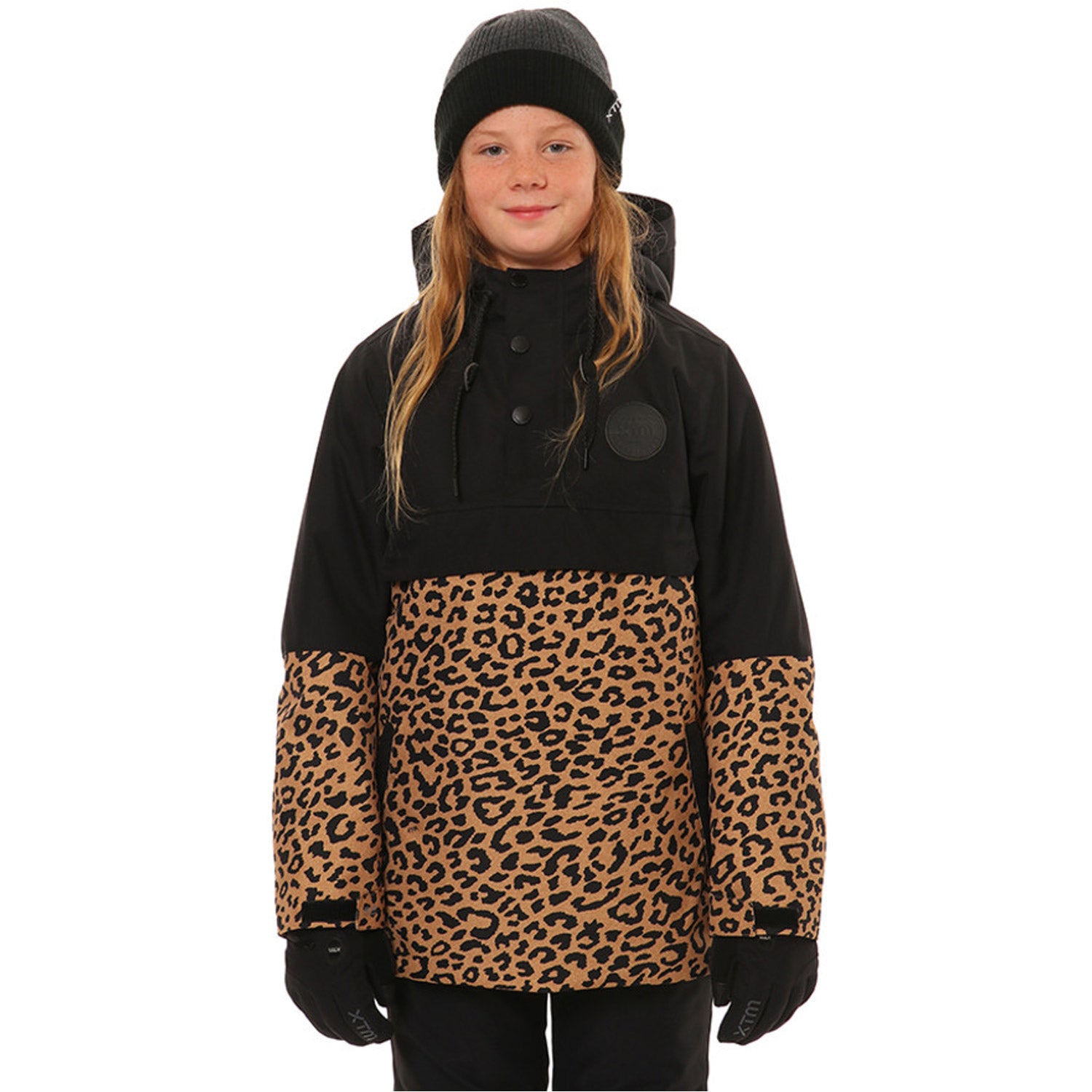 XTM Riley Youth Anorak Snow Jacket Leopard