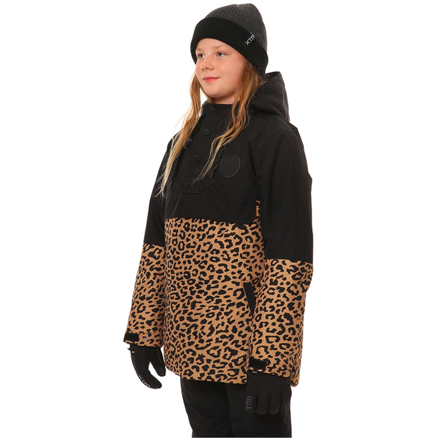 XTM Riley Youth Anorak Snow Jacket Leopard