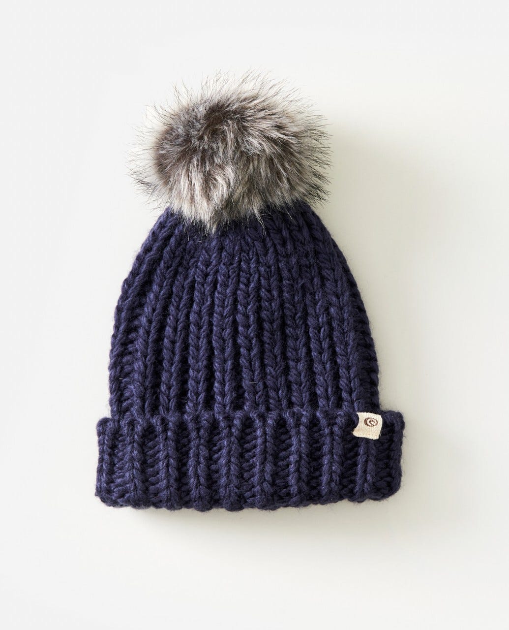 Rip Curl Chunky Fur Beanie - Girls (8 - 16 years) Navy