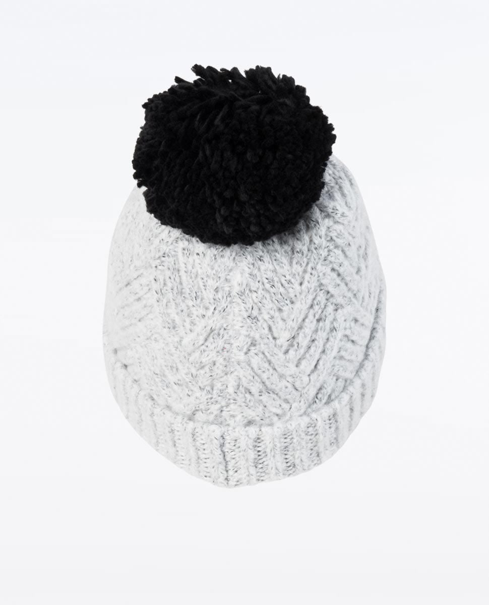 Rip Curl Groundswell Pom Pom Beanie Light grey heather