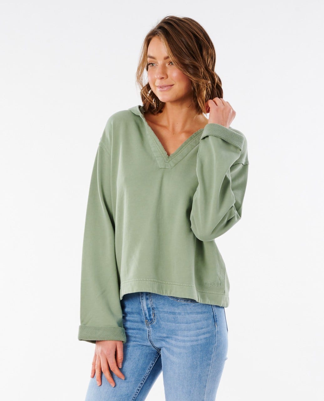 Rip Curl Organic Fleece Hood Green