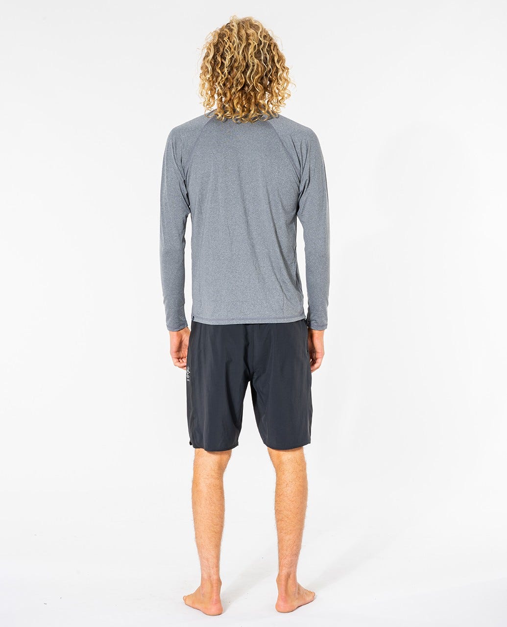Rip Curl Shockwaves Long Sleeve UV Tee Grey Marle