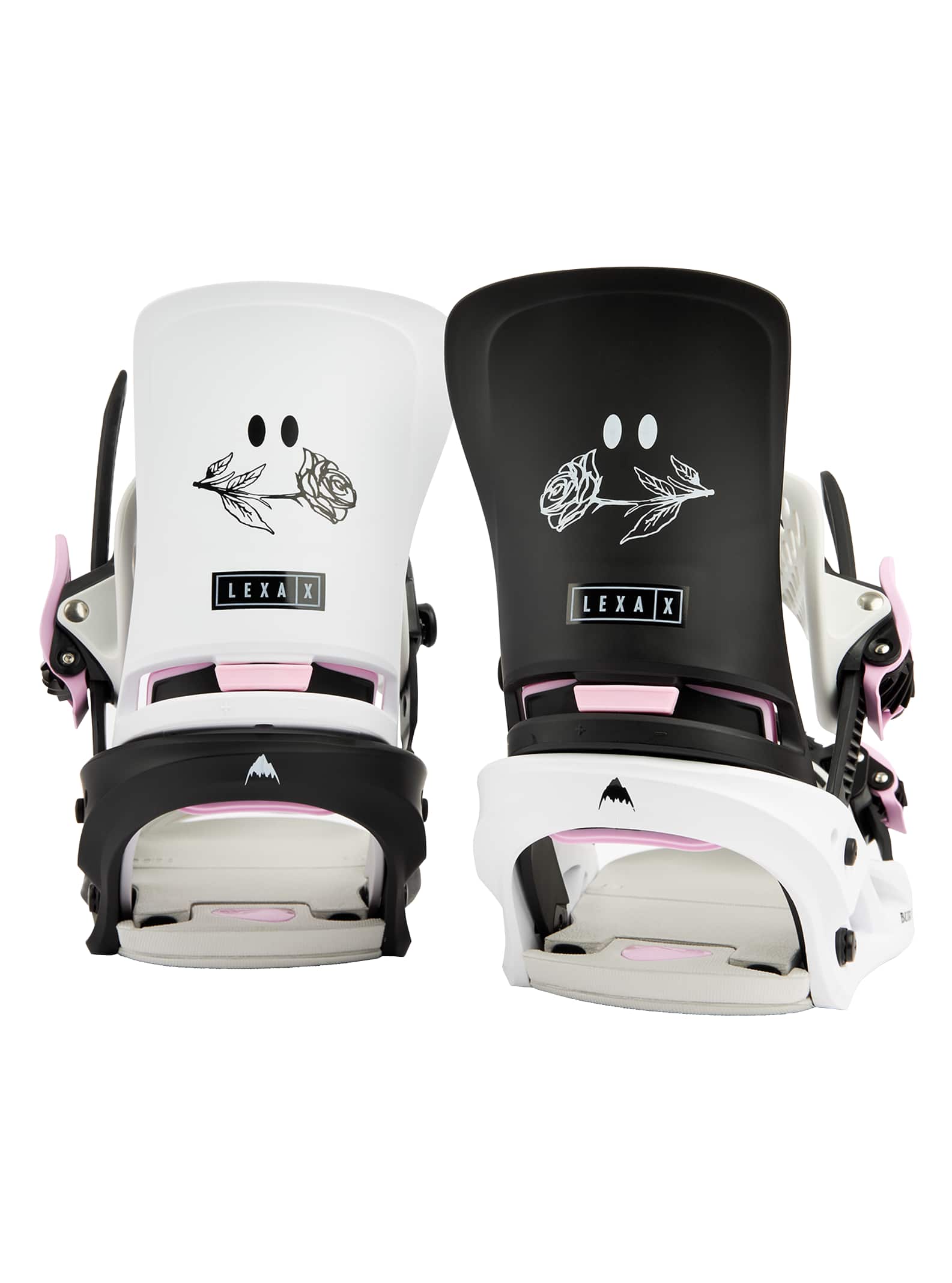Burton Lexa X Re:Flex Snowboard Binding 2022 Black / white / roses