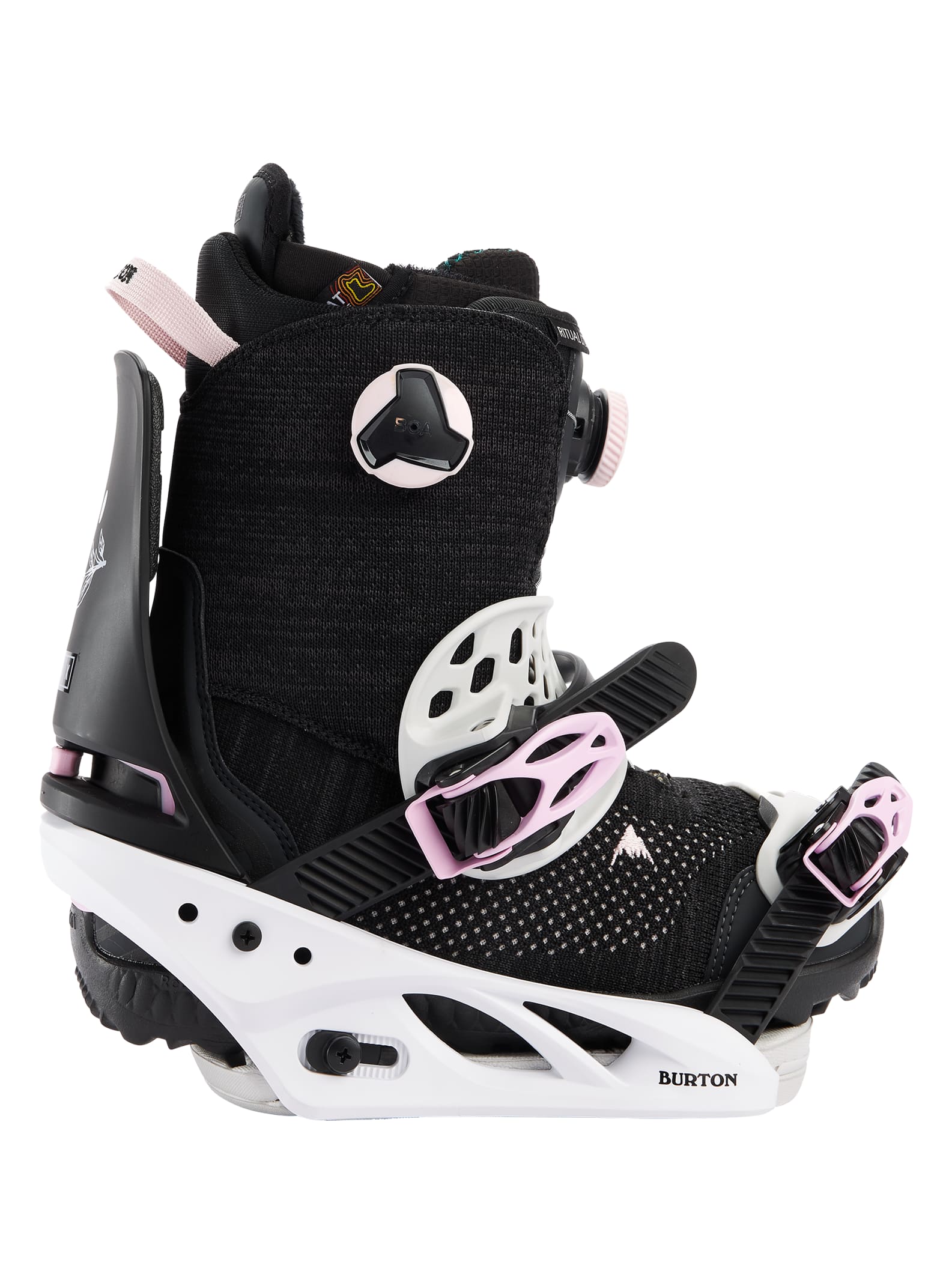 Burton Lexa X Re:Flex Snowboard Binding 2022 Black / white / roses