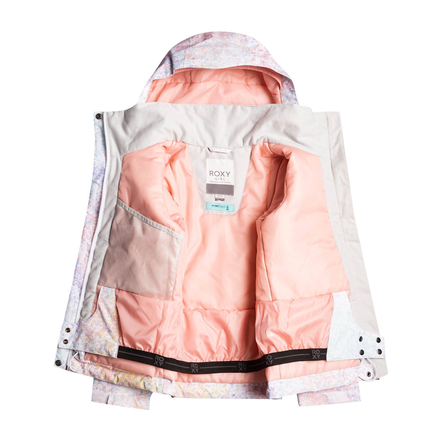 Roxy Jetty Insulated Snow Jacket Bright White Splash
