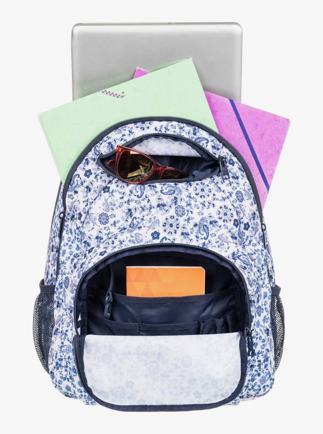 Roxy Shadow Swell 24L Medium Backpack Bright white paisley party