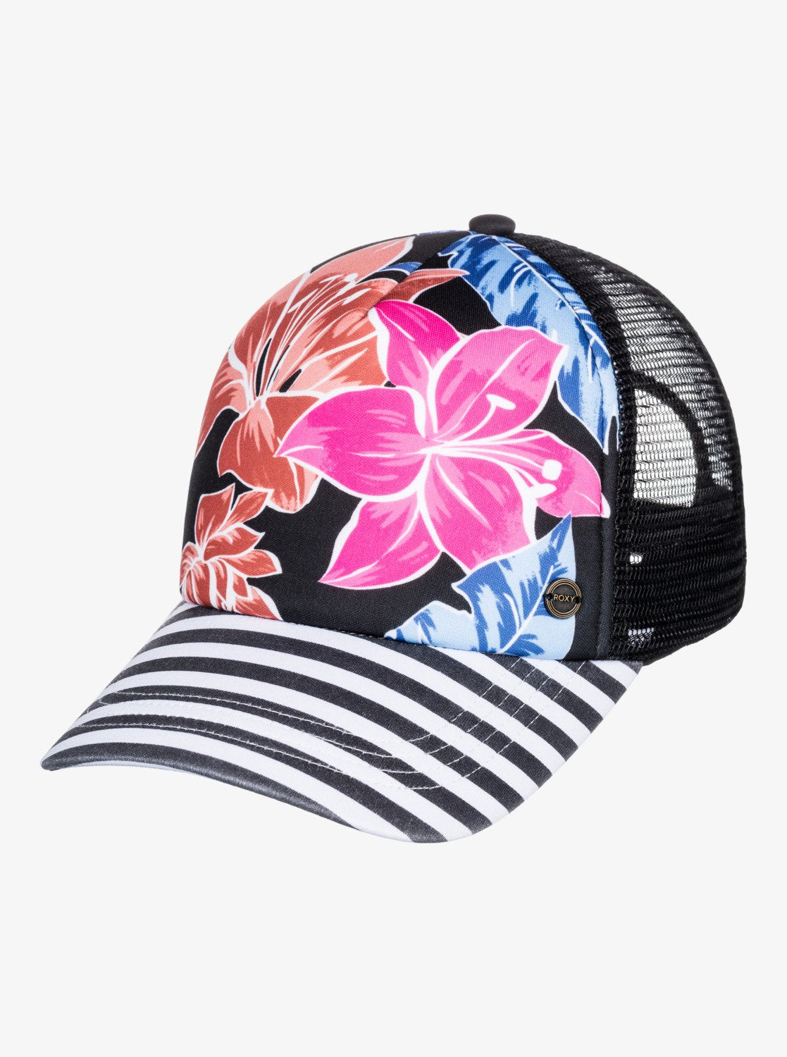 Roxy Womens Beautiful Morning Trucker Cap Anthracite tropical oasis s