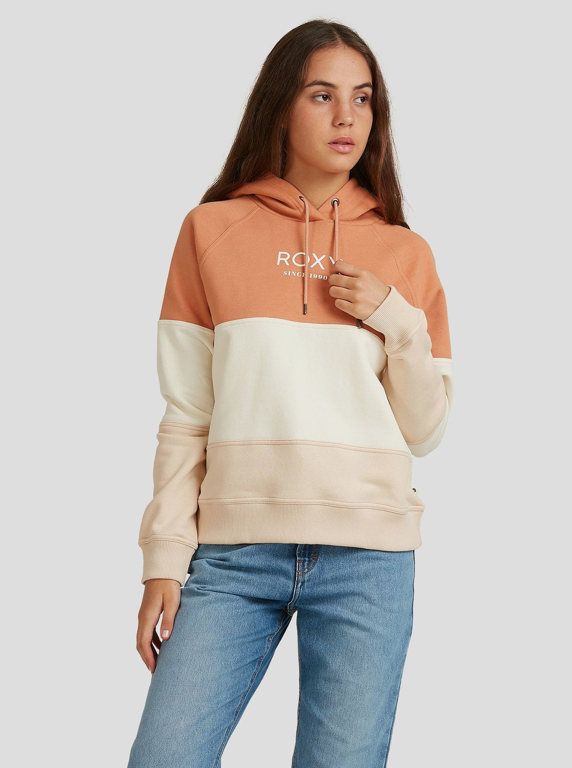 Roxy Womens On My Mind Organic Fleece Hoodie Toasted nut