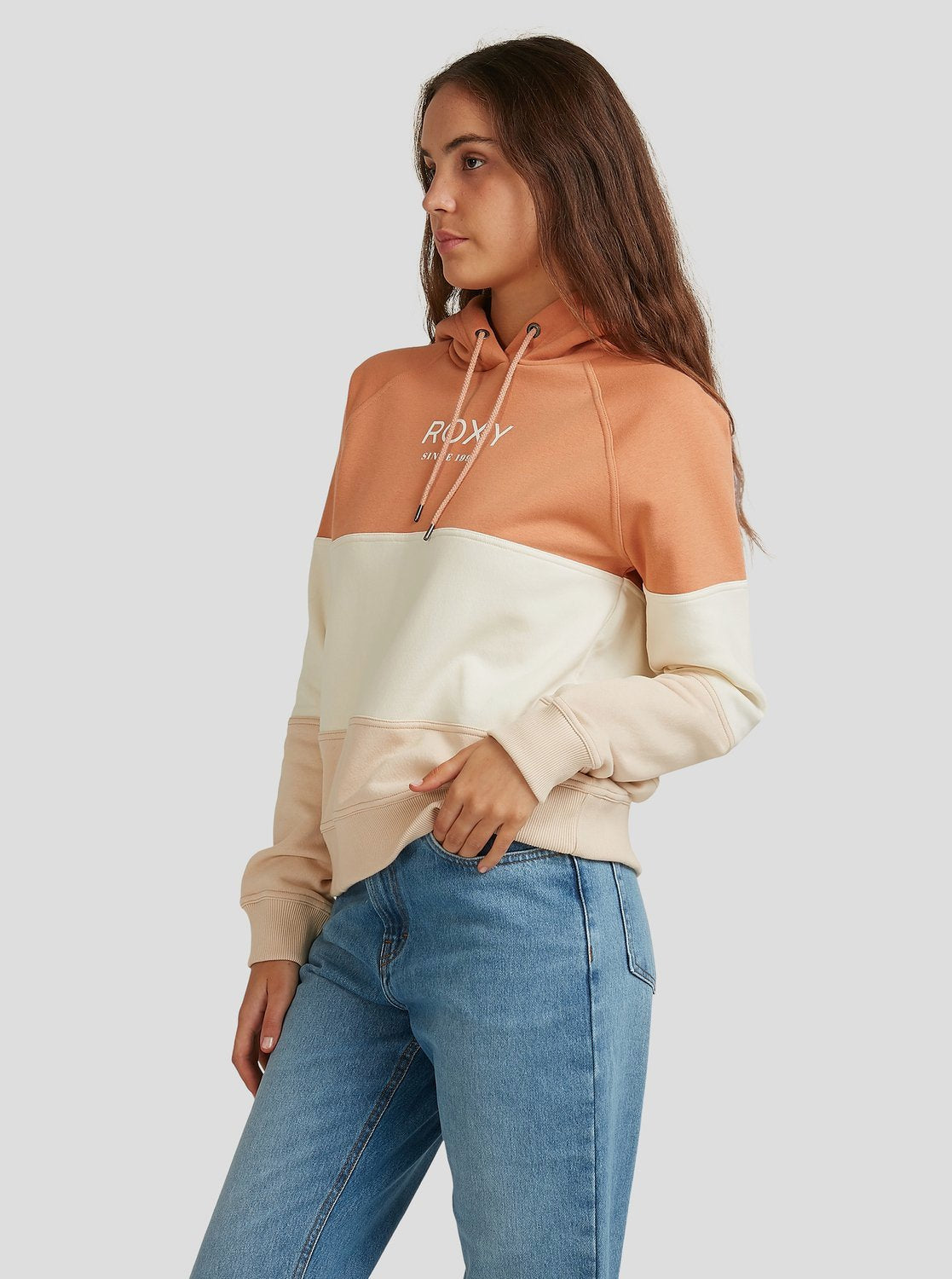 Roxy Womens On My Mind Organic Fleece Hoodie Toasted nut