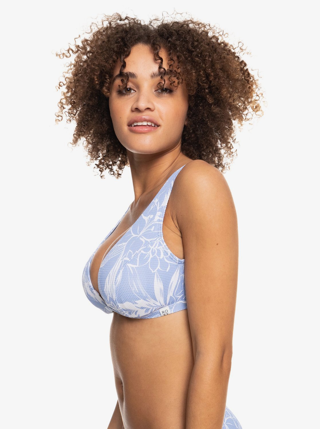 Roxy Womens The Break Of Dawn Separate Underwired D-Cup Bikini Top LAVENDER LUSTRE TROPICAL OAS S