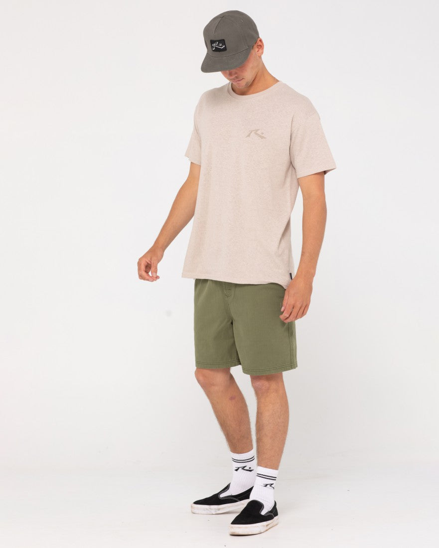 Rusty Manila Folder 19 Elastic Short SAVANNA