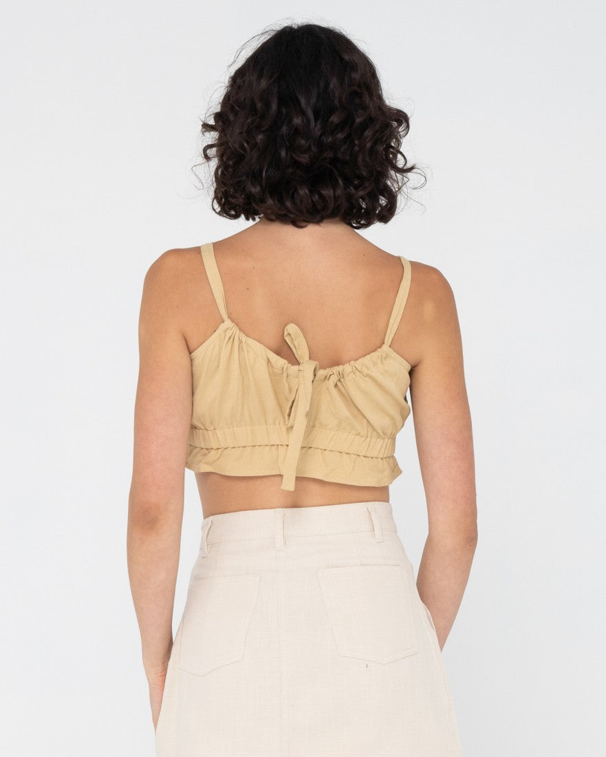 Rusty Saltwater Reversible Crop Top PASTEL YELLOW