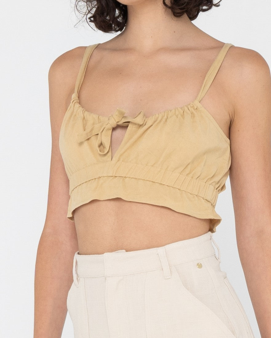 Rusty Saltwater Reversible Crop Top PASTEL YELLOW