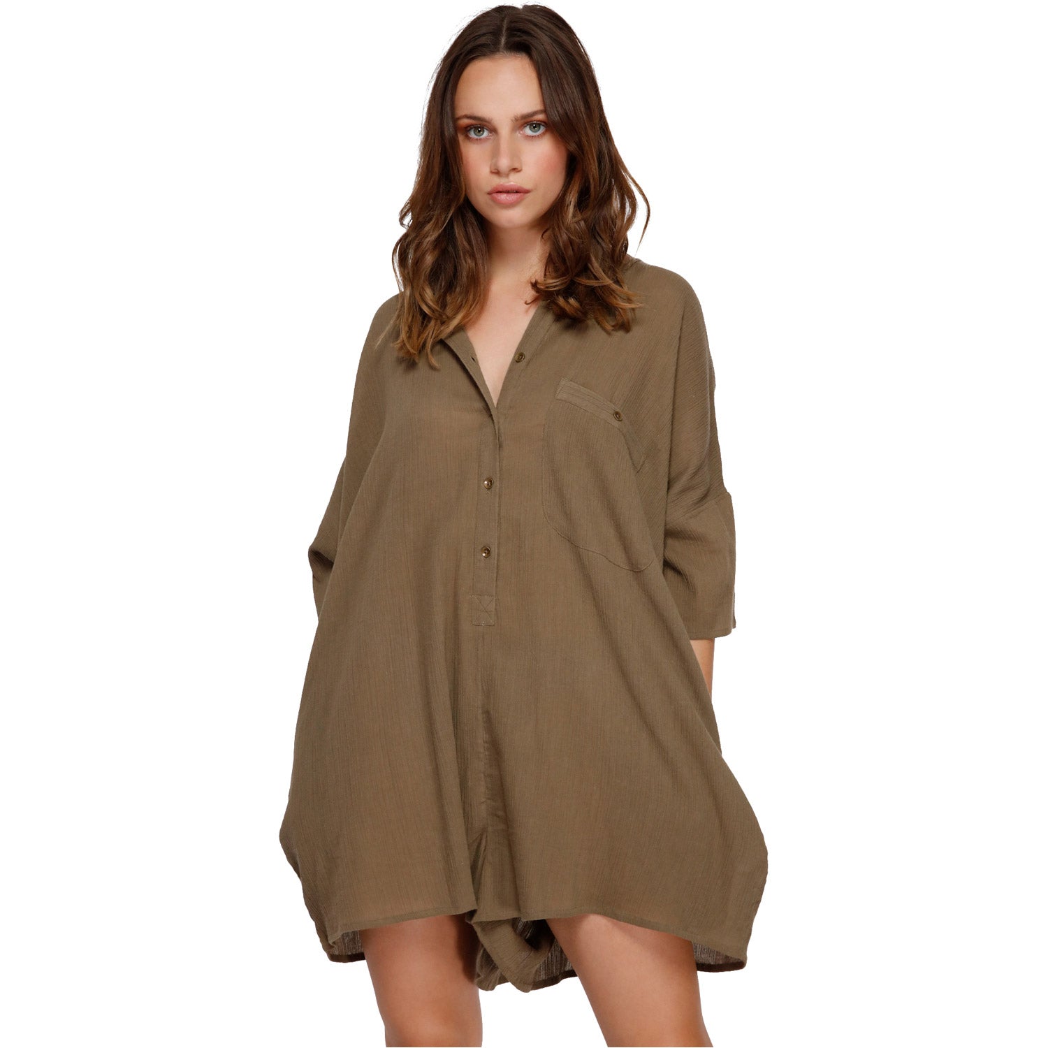 RVCA Air Weave Romper Cadet Green