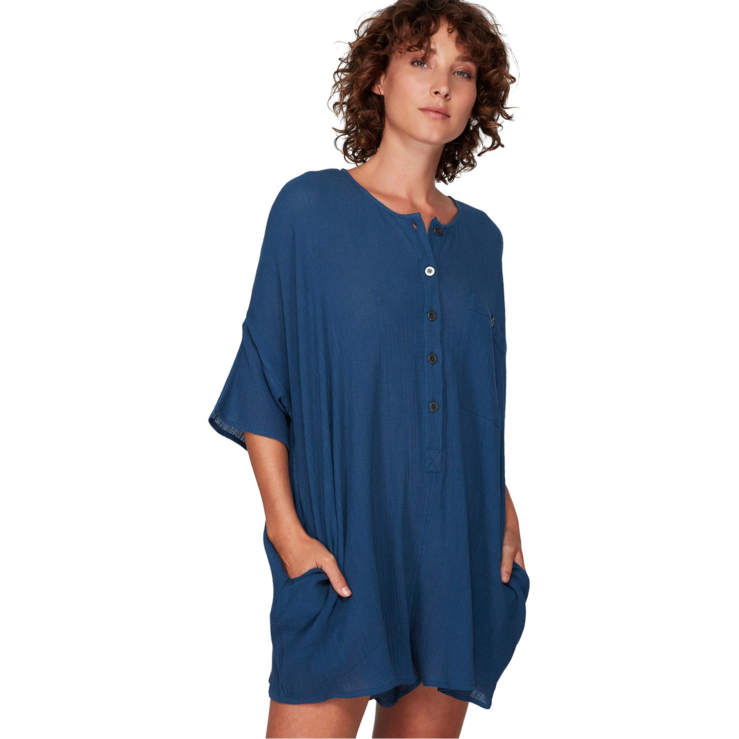 RVCA Air Weave Romper Dark Denim