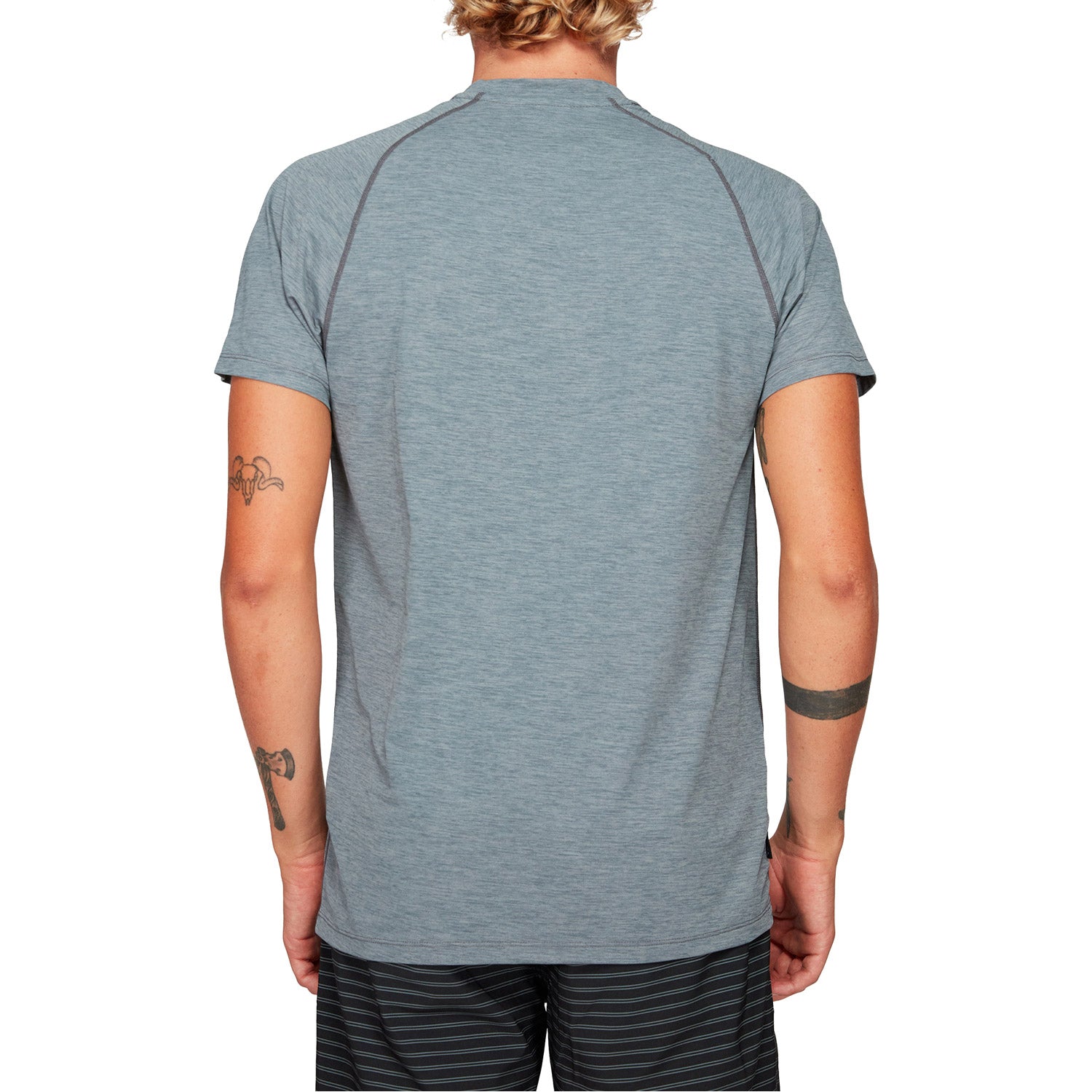 RVCA Micro Mesh Rashie Grey Noise