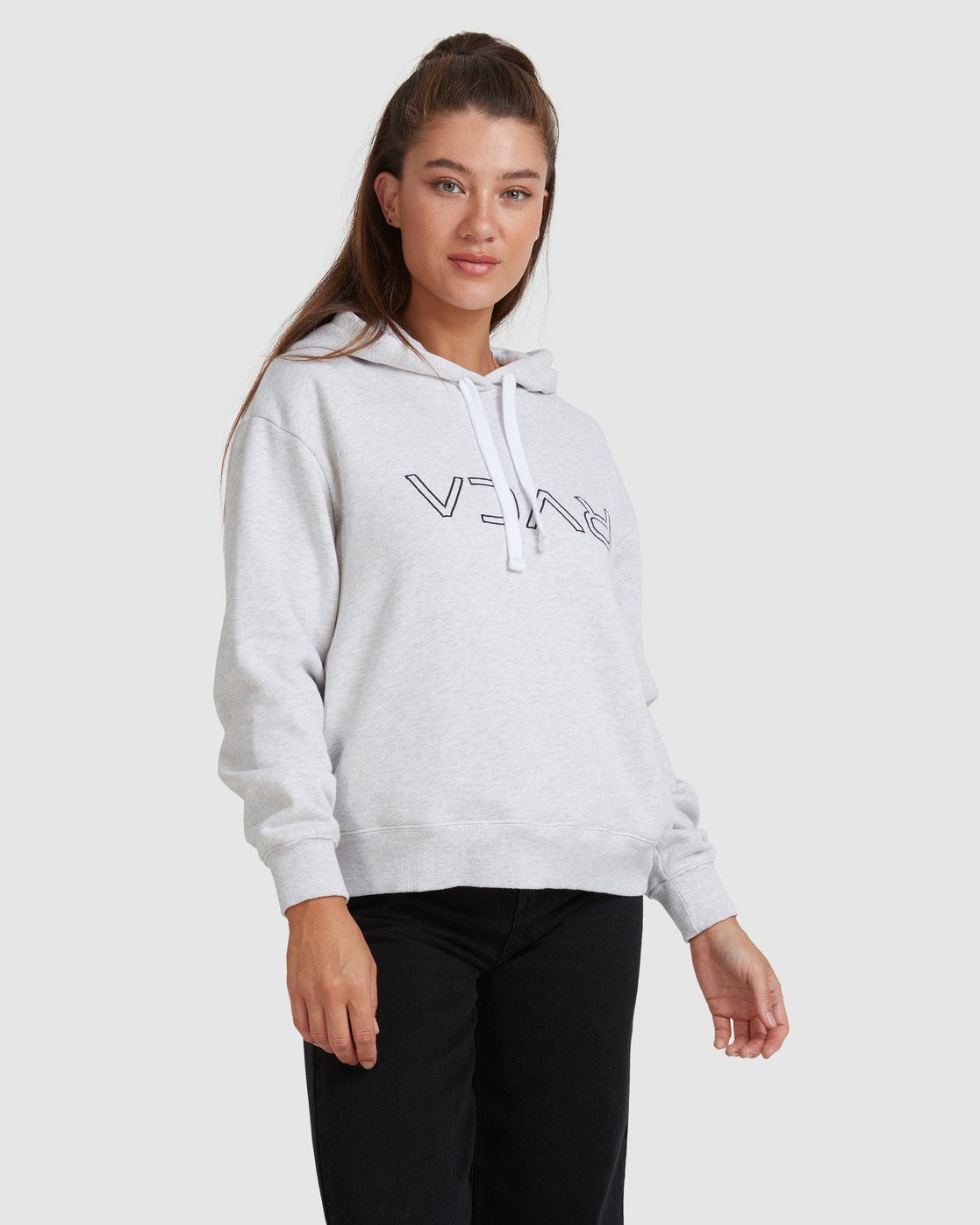 RVCA RVCA FLIPPED HOODIE Snow marle