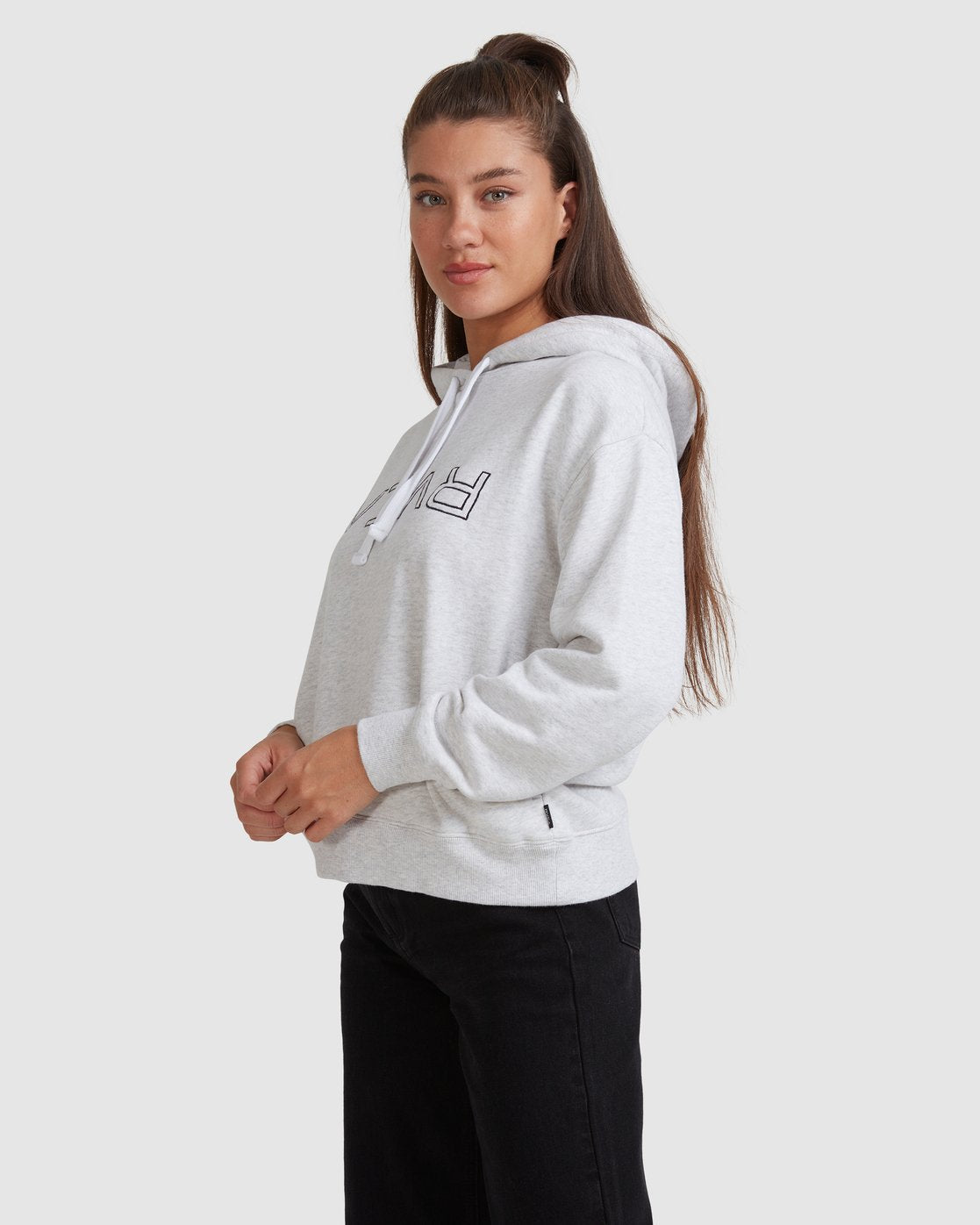 RVCA RVCA FLIPPED HOODIE Snow marle