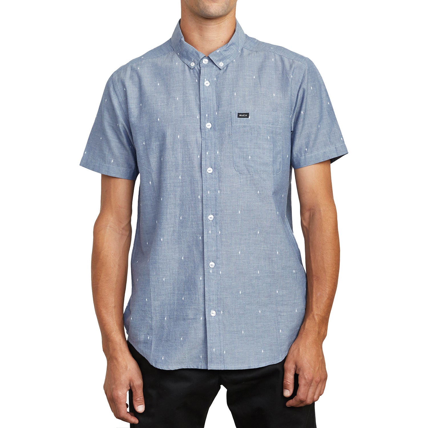 RVCA That'll Do Dobby Dress Shirt Ash Blue