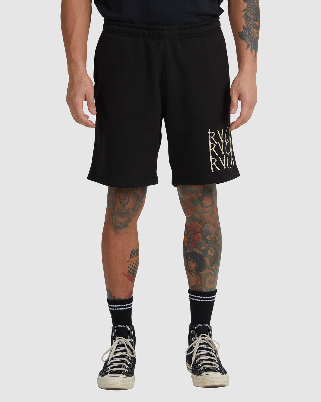 RVCA TRIPLE DECKER SHORT BLACK