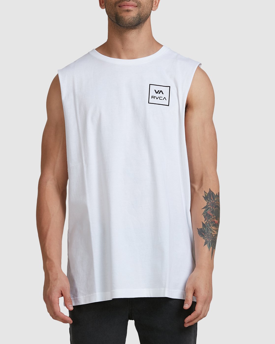 RVCA Va All The Way Muscle Top White