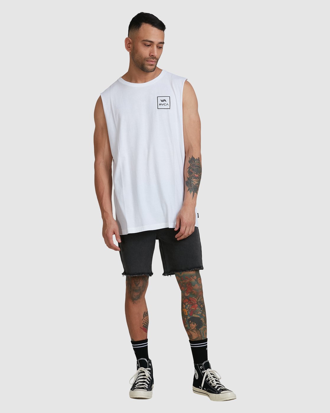 RVCA Va All The Way Muscle Top White