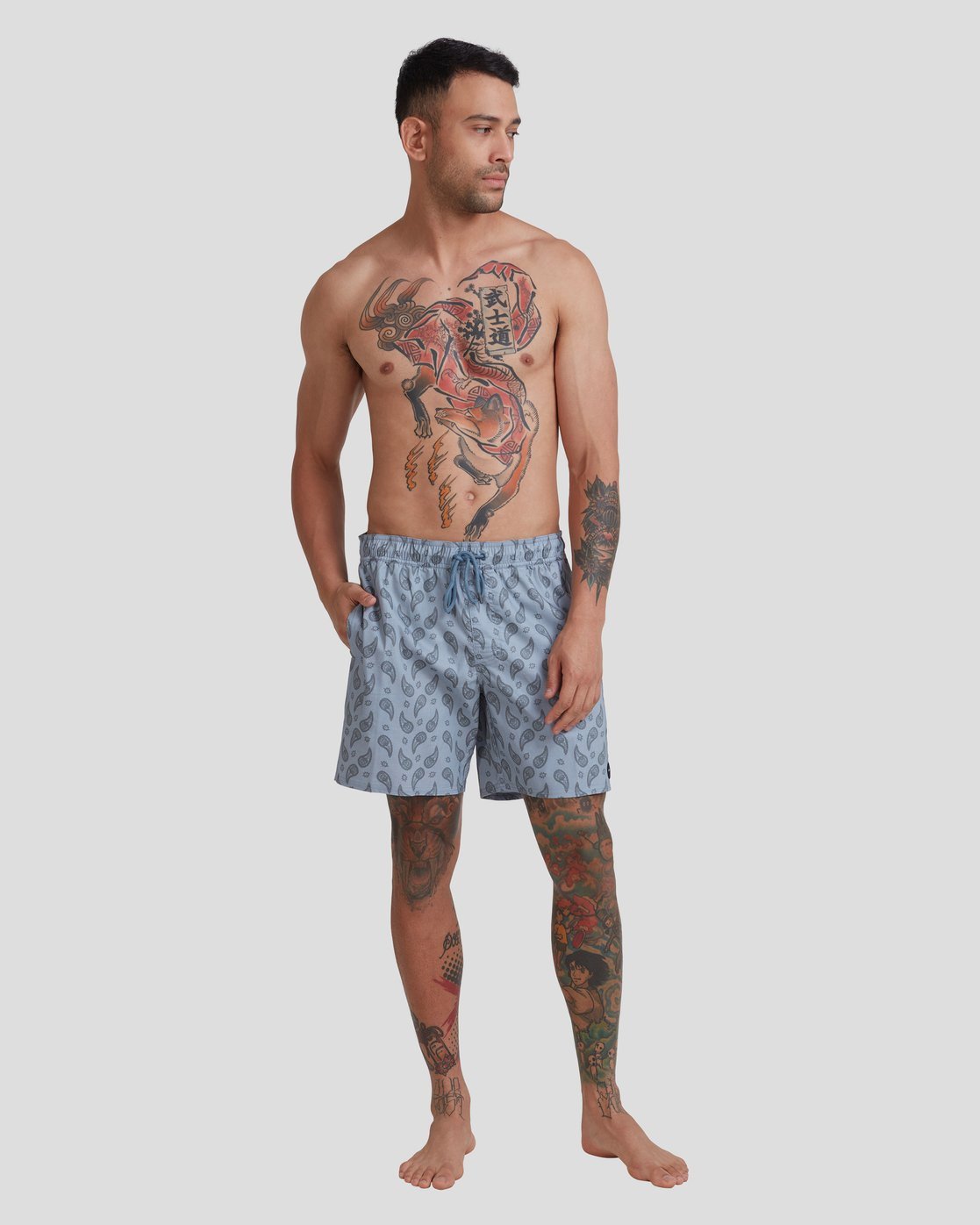 RVCA Vaisley Elastic Boardshorts 17" BLUE