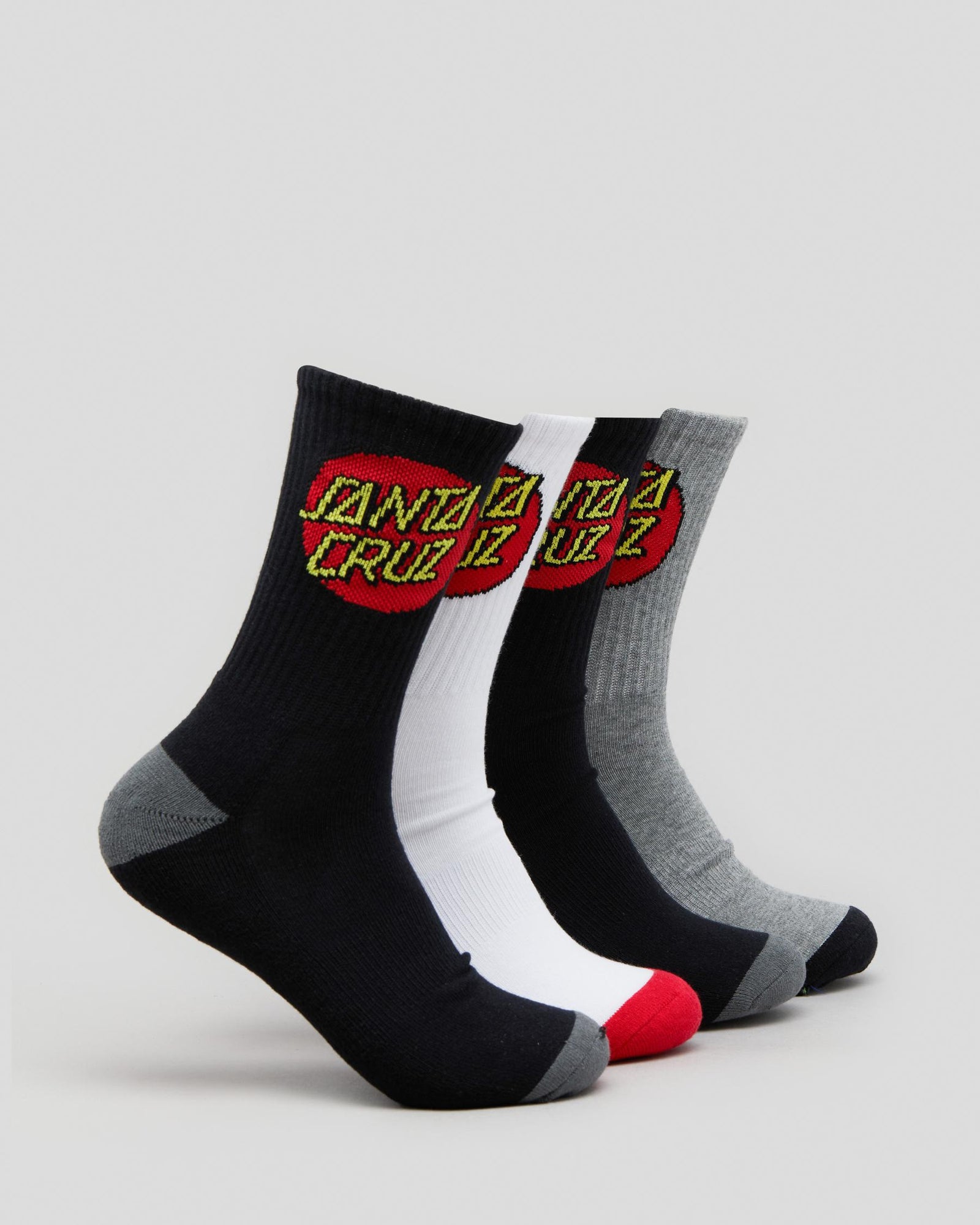 Classic Dot Crew Socks 4 Pairs