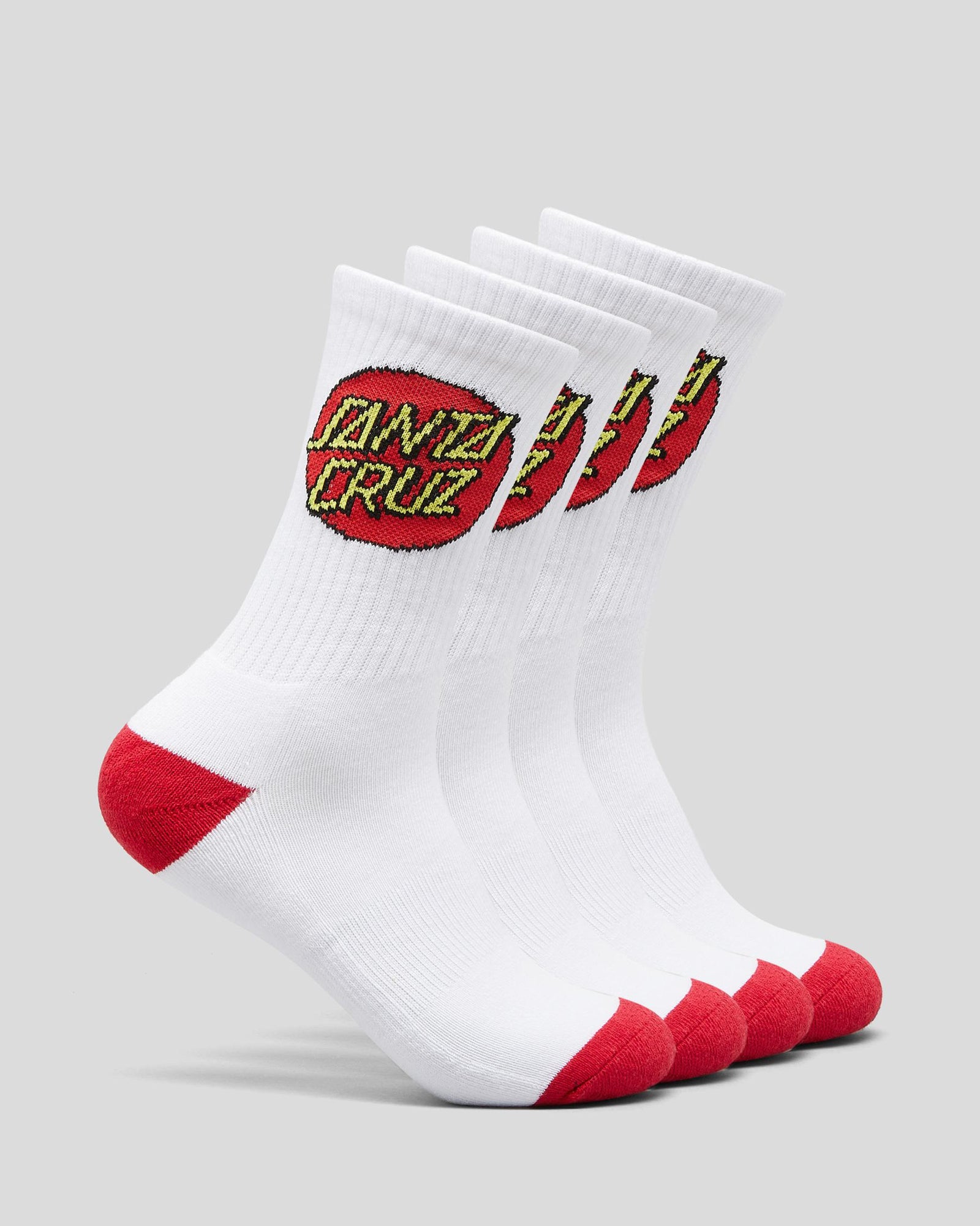 Classic Dot Crew Socks 4 Pairs
