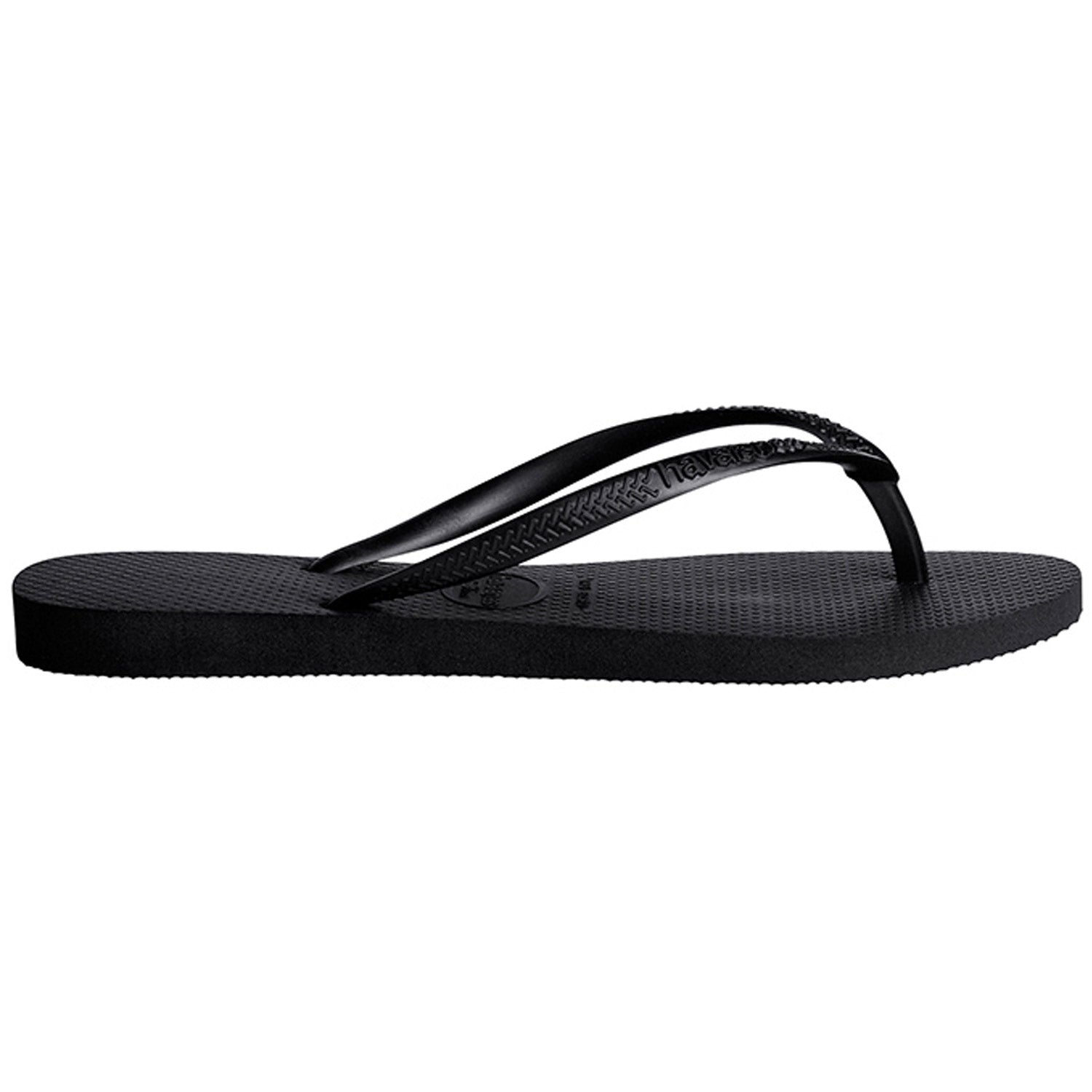 Slim Basic Thongs Black