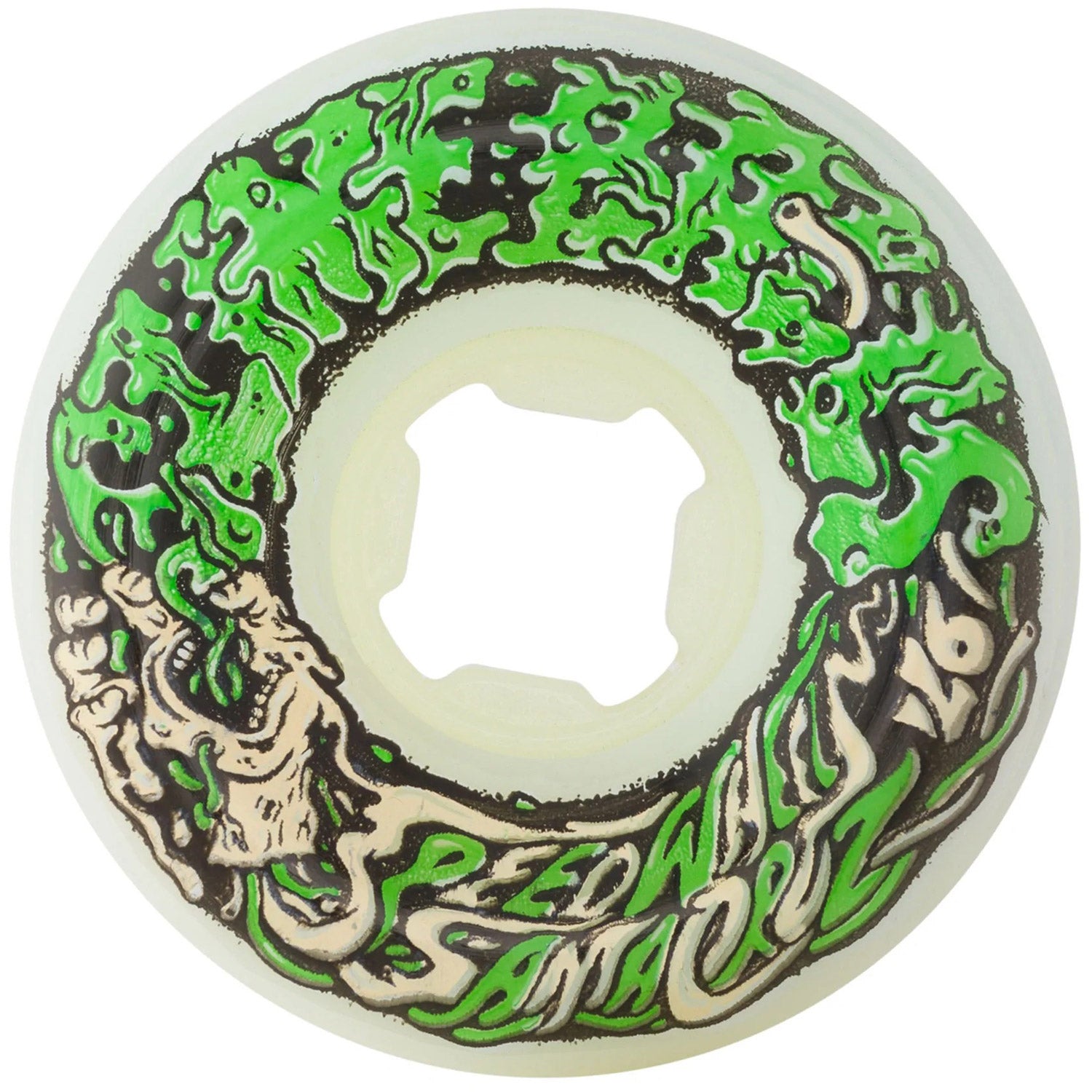 54mm Vomit Mini White Green 97a Skateboard Wheels