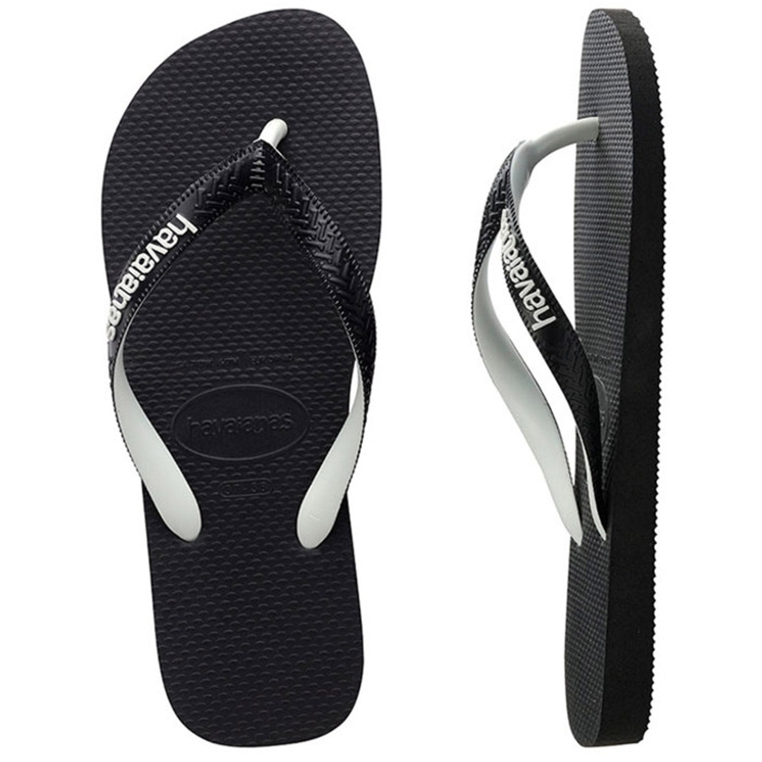 Top Mix Thongs Black Black