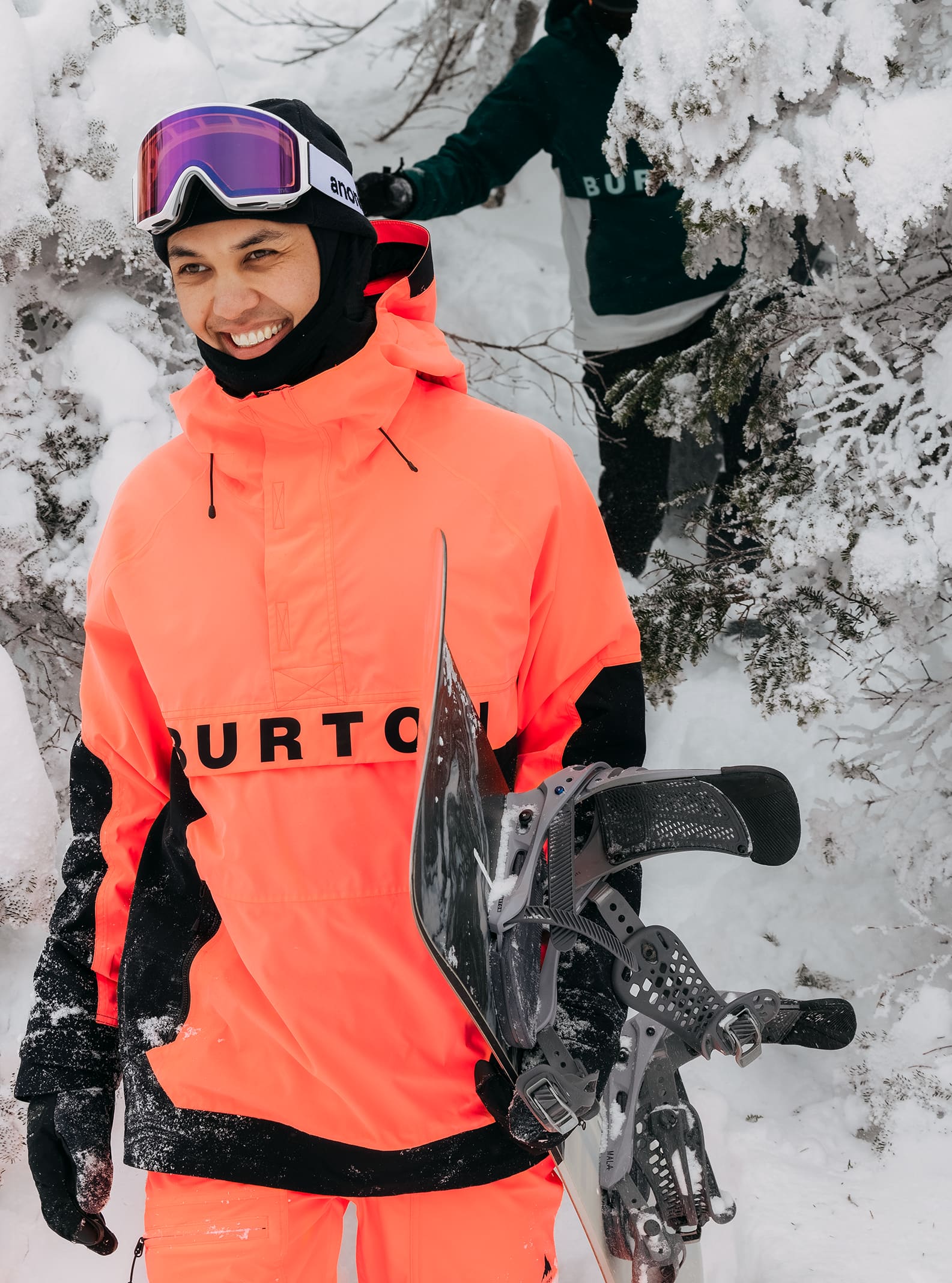 Burton Men's Burton Frostner 2L Anorak Jacket Tetra Orange/True Black