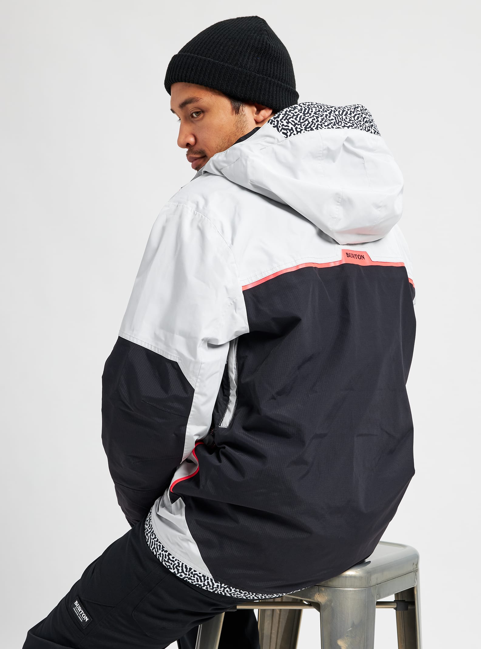 Burton Frostner Jacket 2022 Lunar gray / pj print / true black