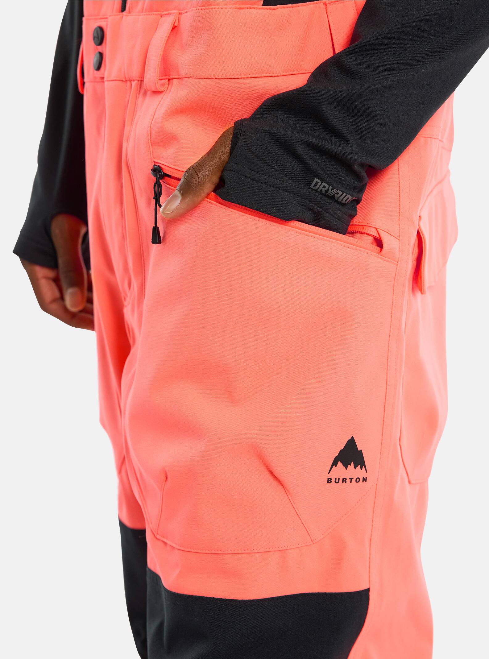 Burton Men's Burton Reserve 2L Bib Pants Tetra Orange/True Black
