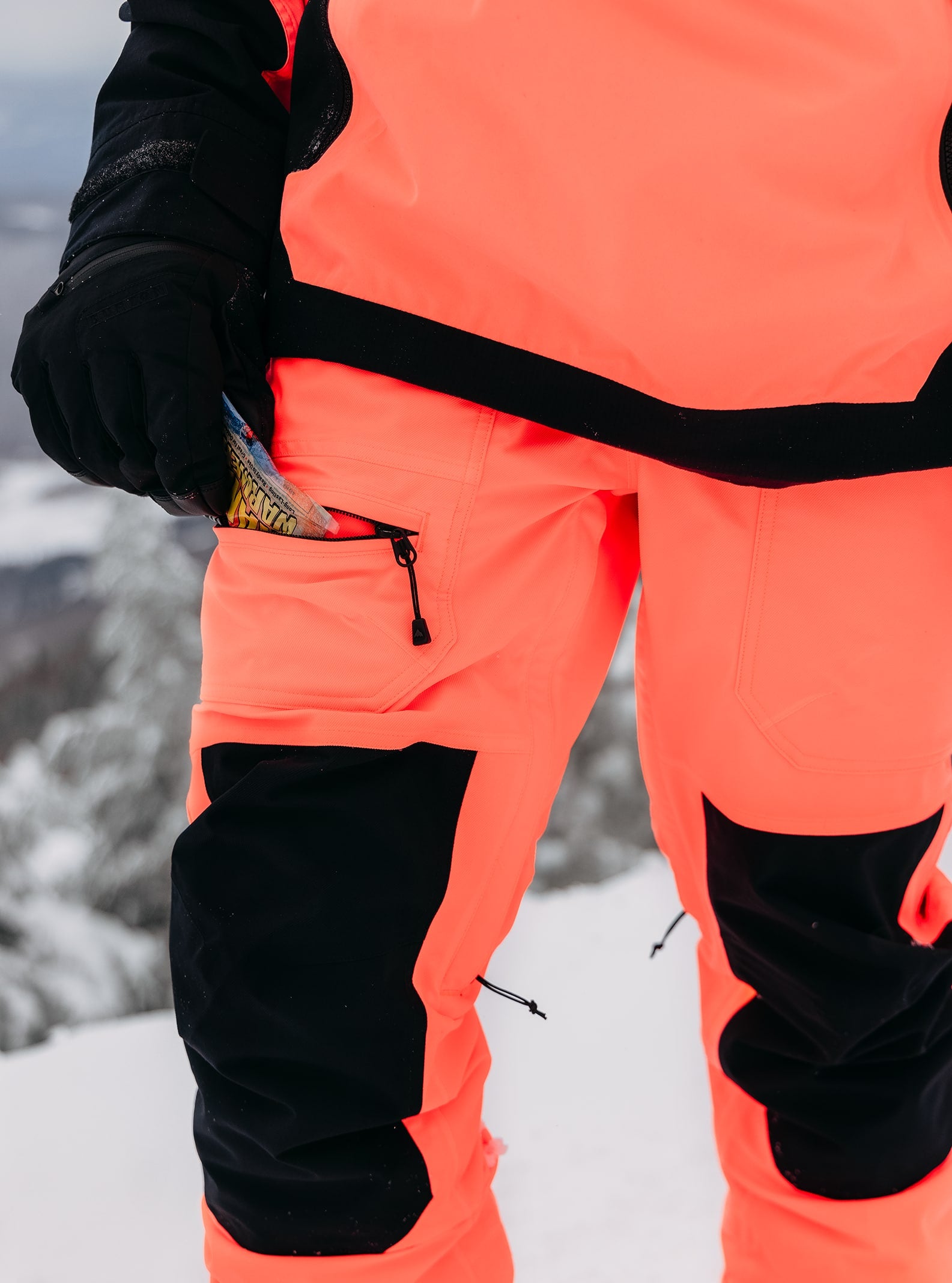 Burton Men's Burton Southside 2L Pants (Slim Fit) Tetra Orange/True Black