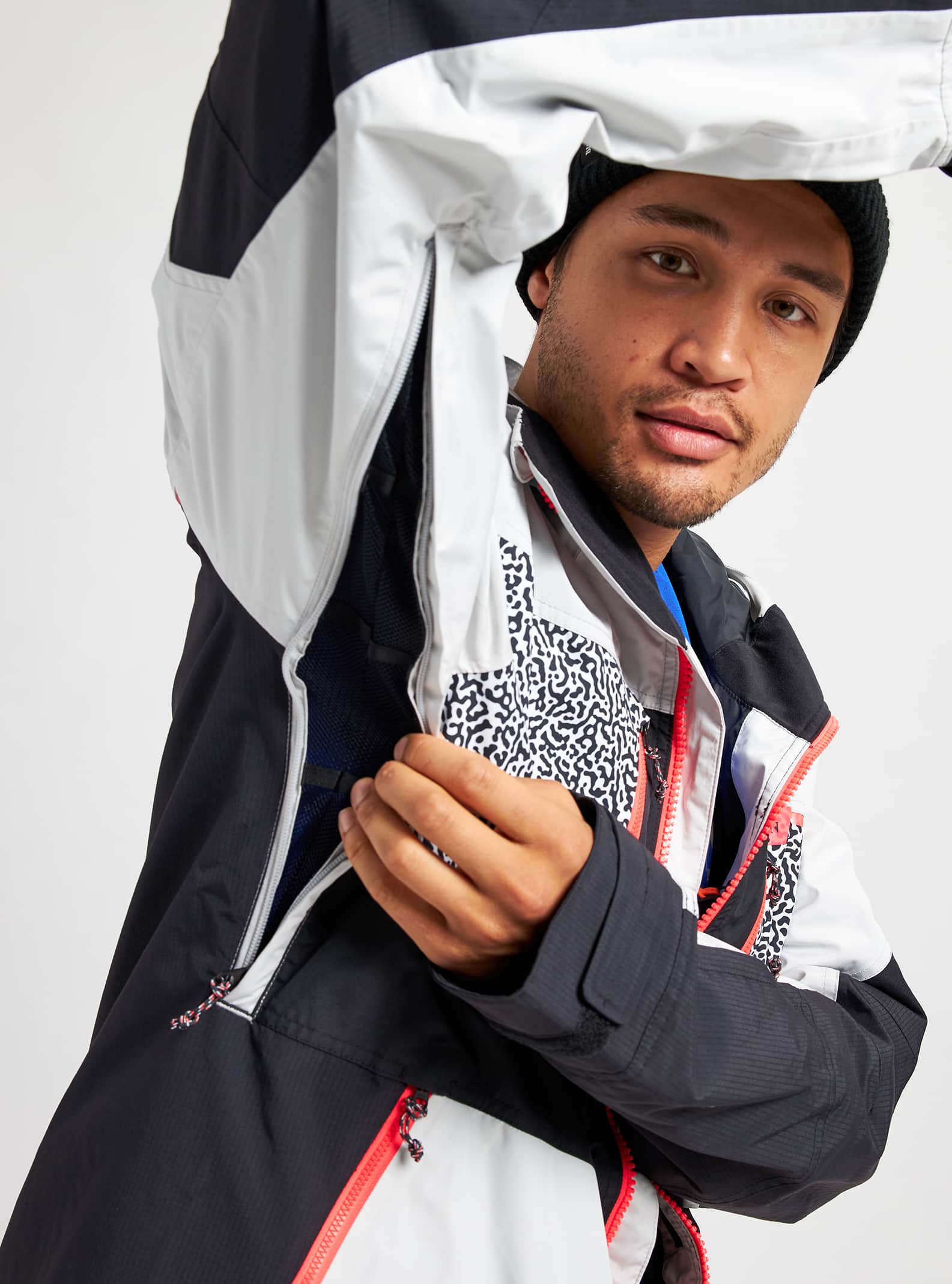 Burton Frostner Jacket 2022 Lunar gray / pj print / true black