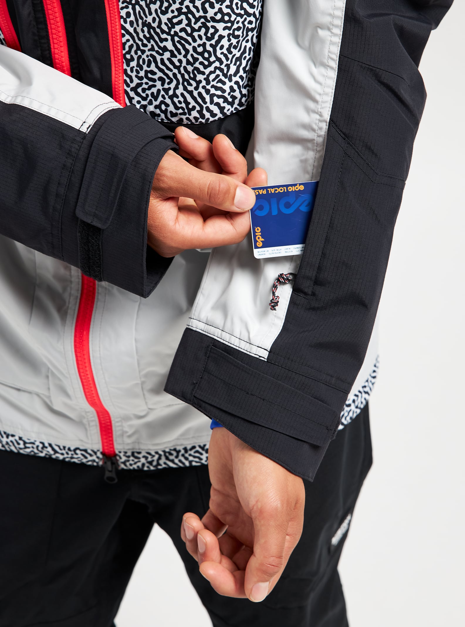 Burton Frostner Jacket 2022 Lunar gray / pj print / true black