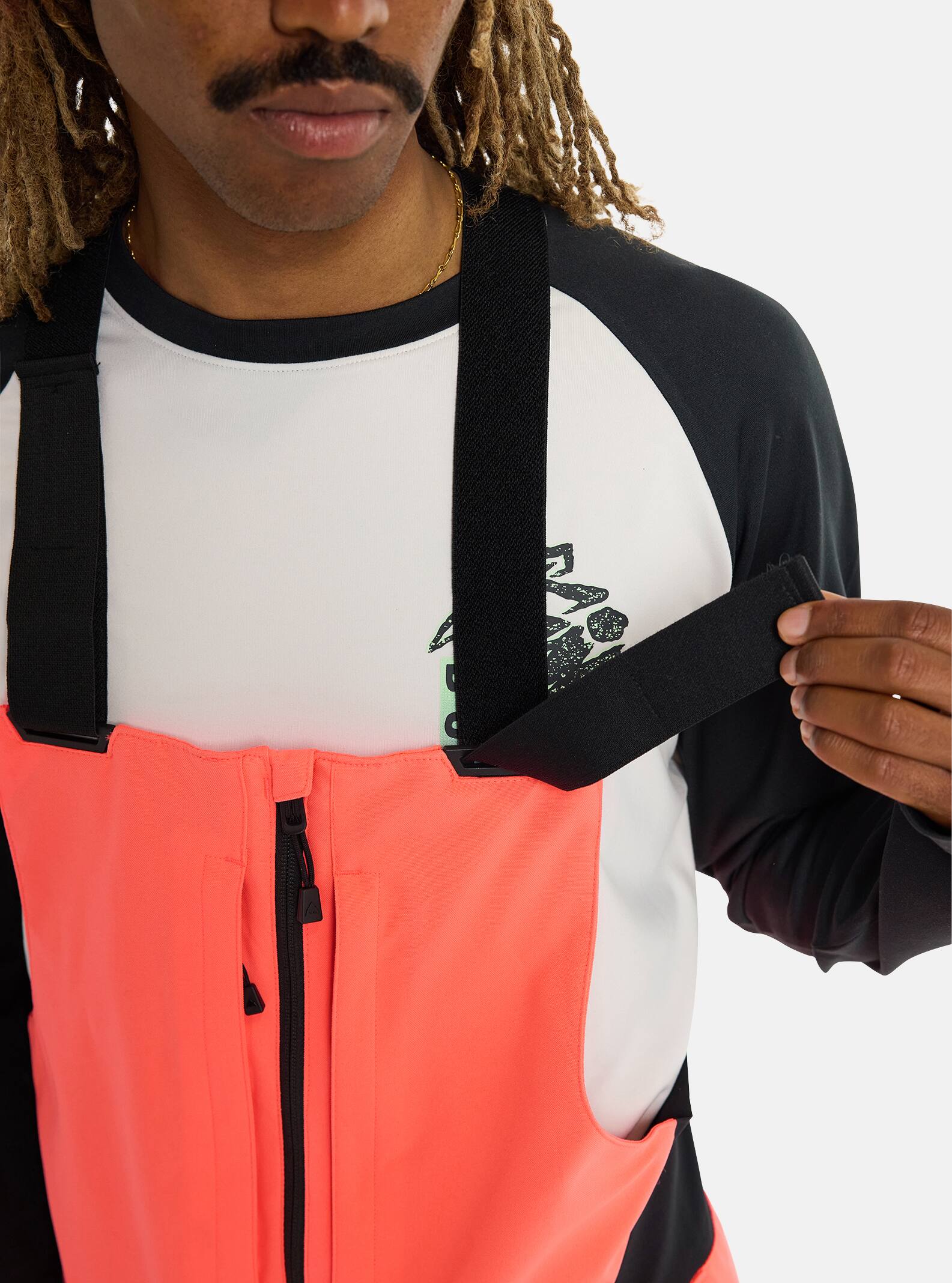 Burton Men's Burton Reserve 2L Bib Pants Tetra Orange/True Black