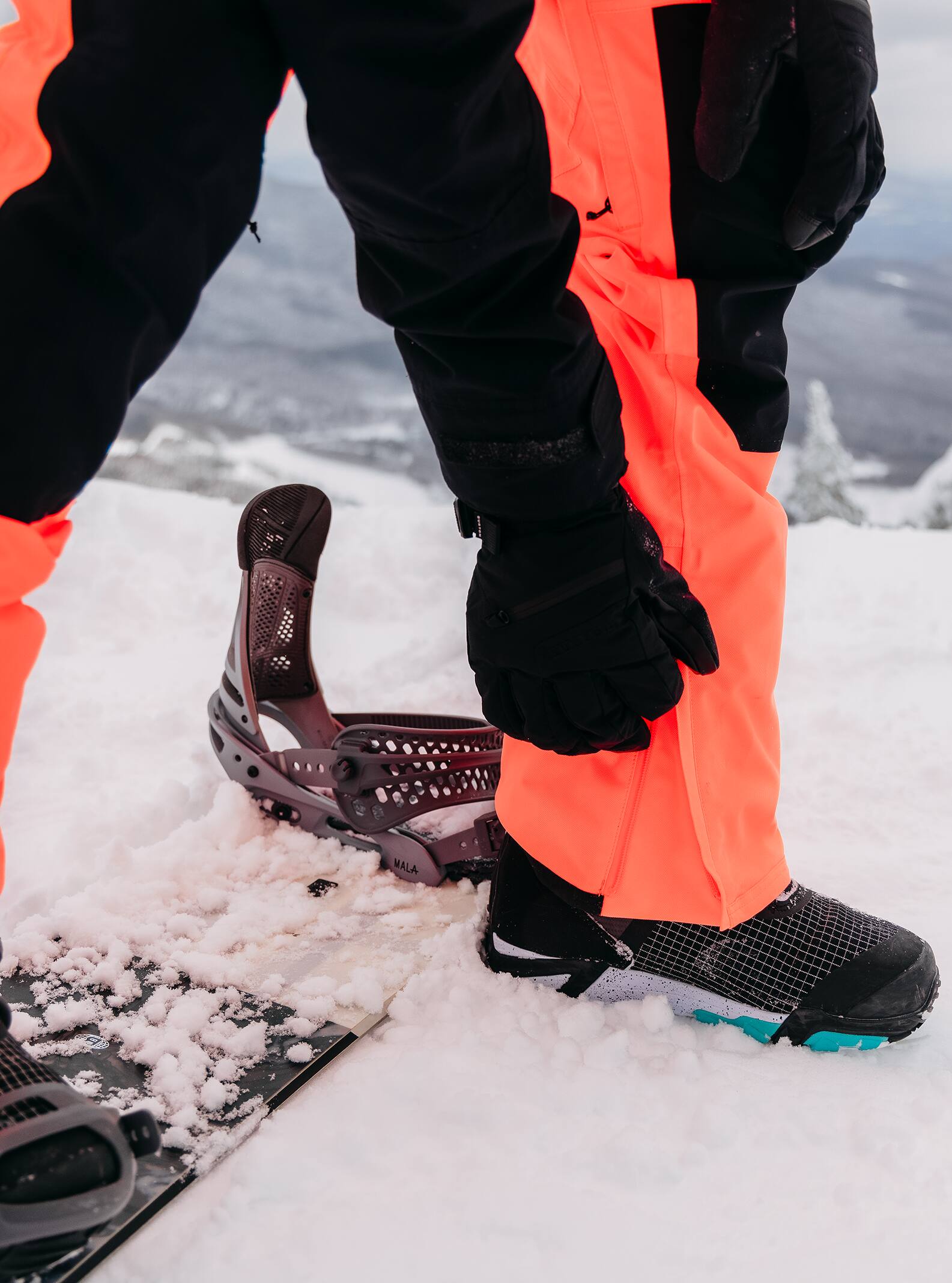 Burton Men's Burton Southside 2L Pants (Slim Fit) Tetra Orange/True Black